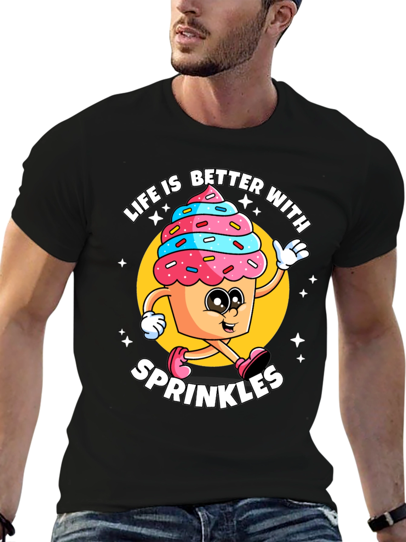 Black Life is Better with Sprinkles T-Shirt view 6