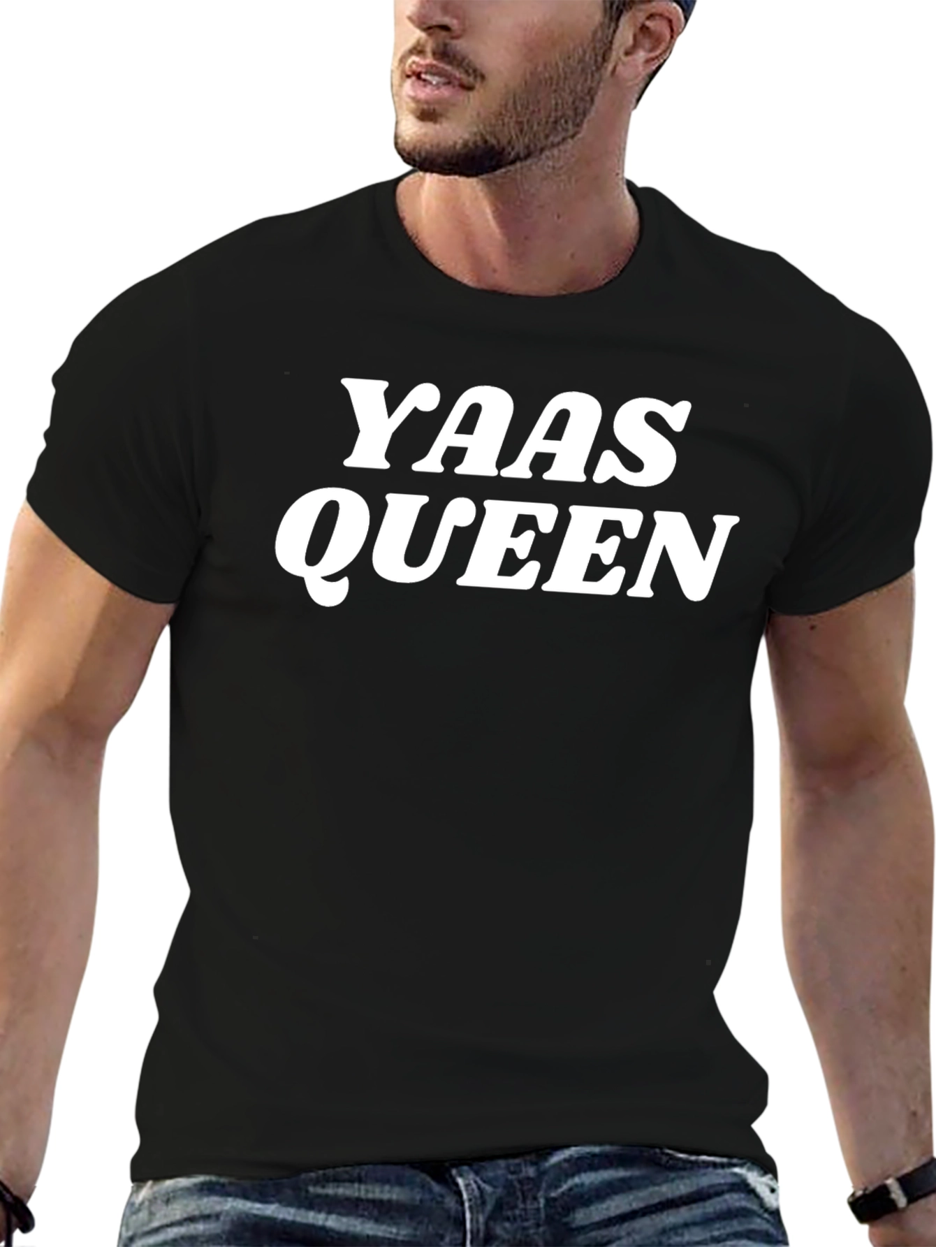 Black Yass Queen Graphic T-Shirt - Trendy Slogan Tee view 6