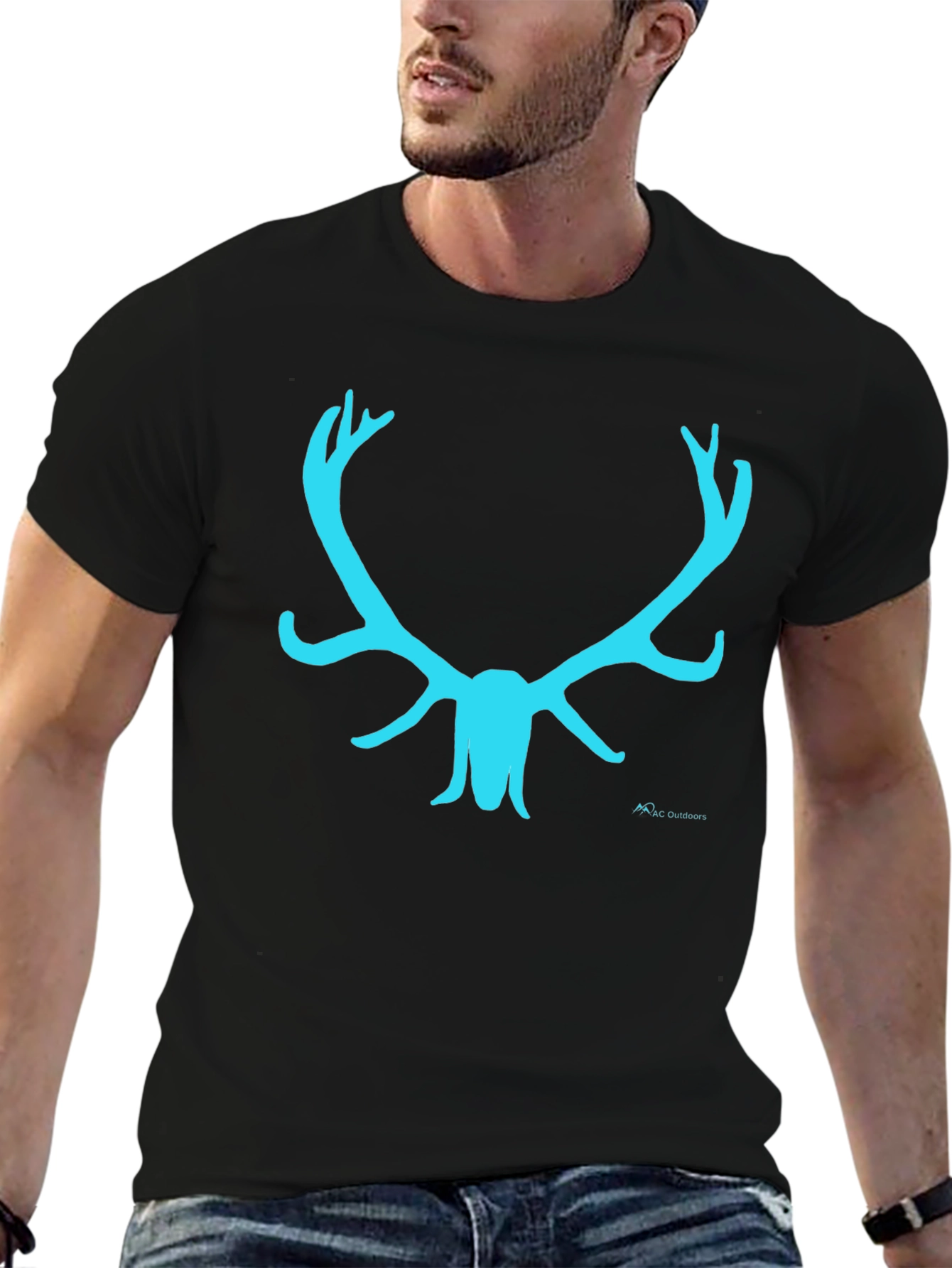 Black Cool Antler Graphic Tee - Black T-Shirt view 6