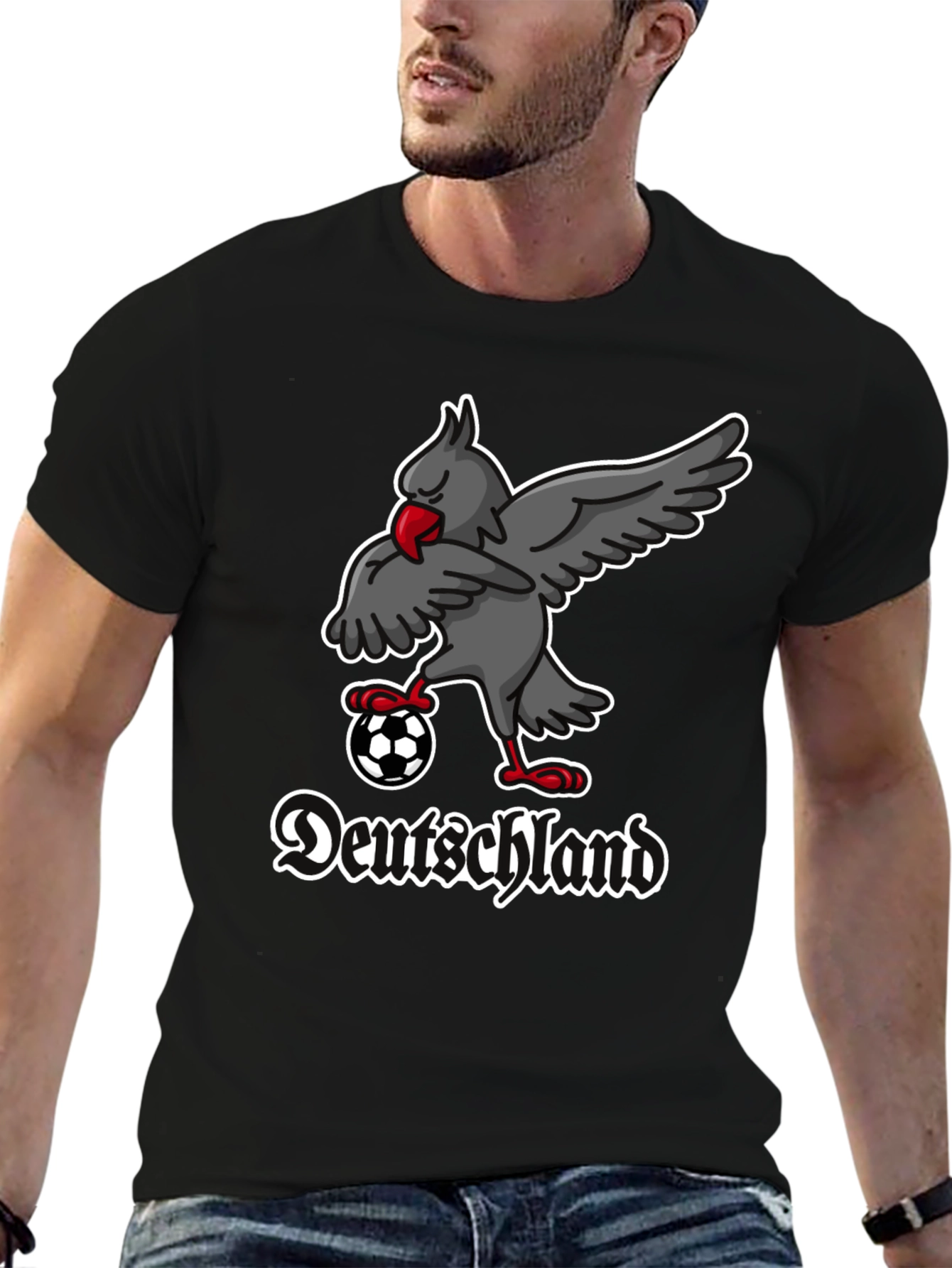 Black Germany Soccer Raven T-Shirt view 6