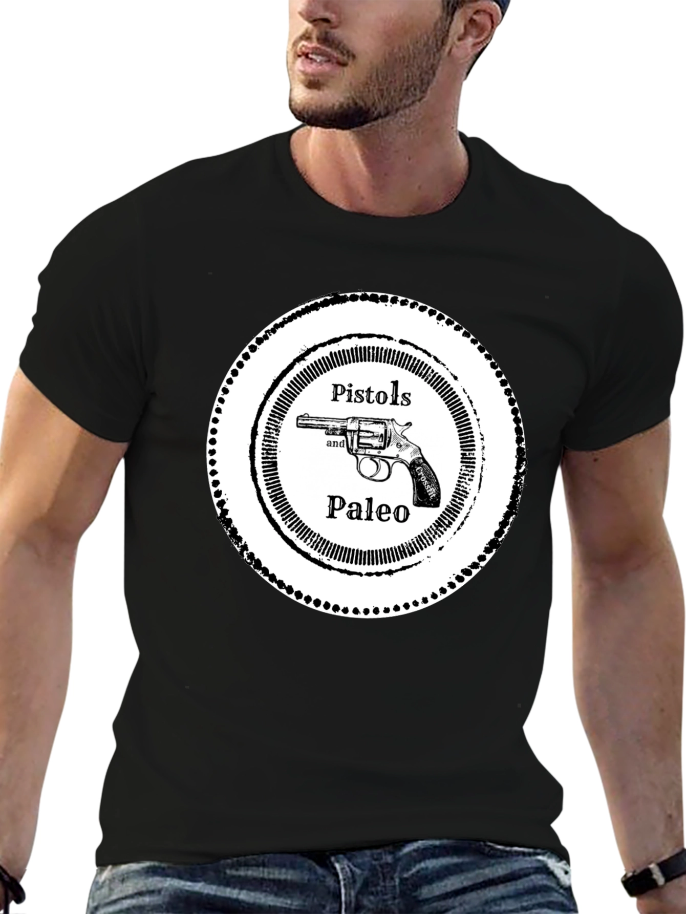 Pistols and Paleo Graphic Tee - Black - 6
