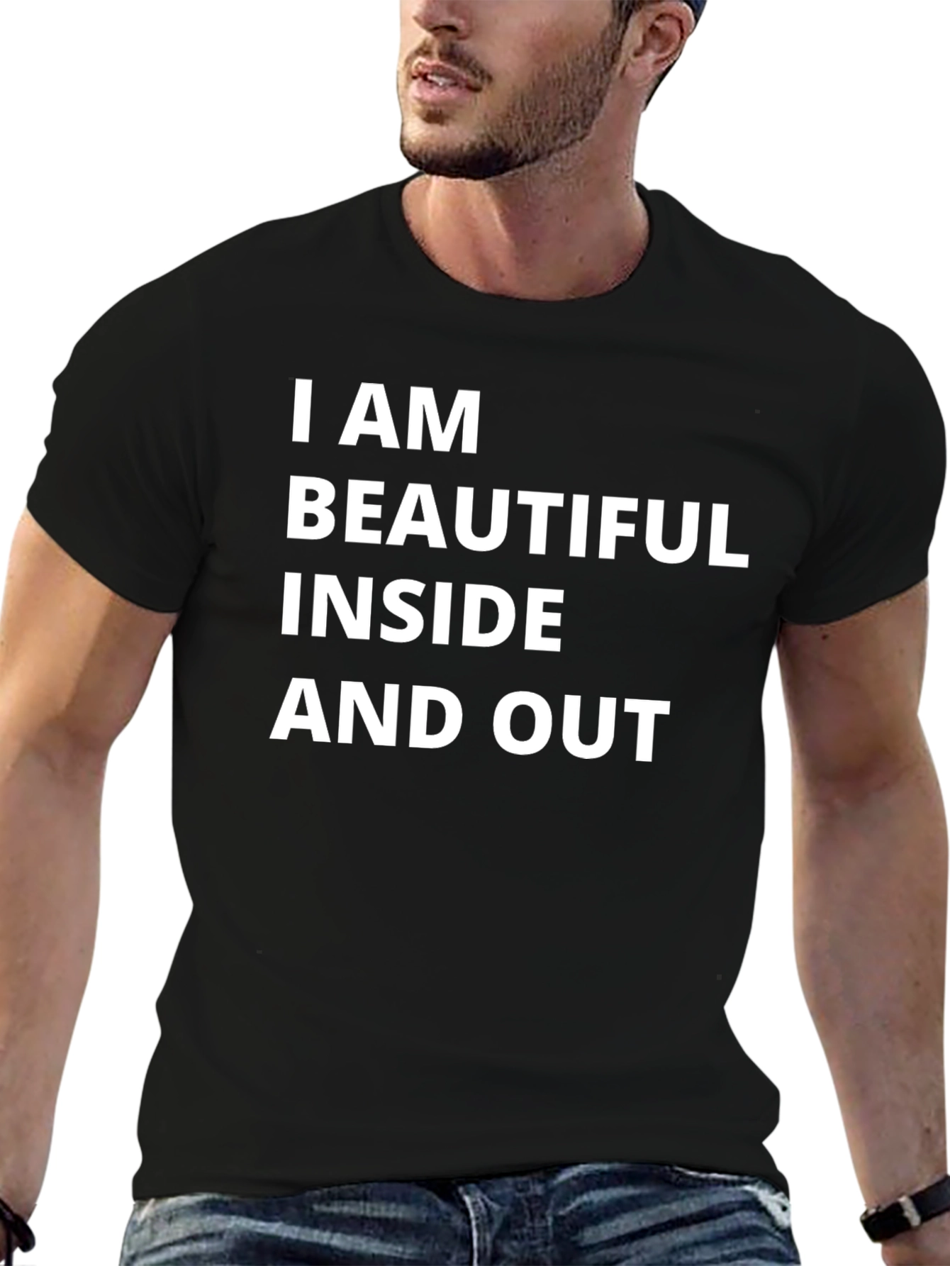 Black I Am Beautiful Inside and Out Tee view 6