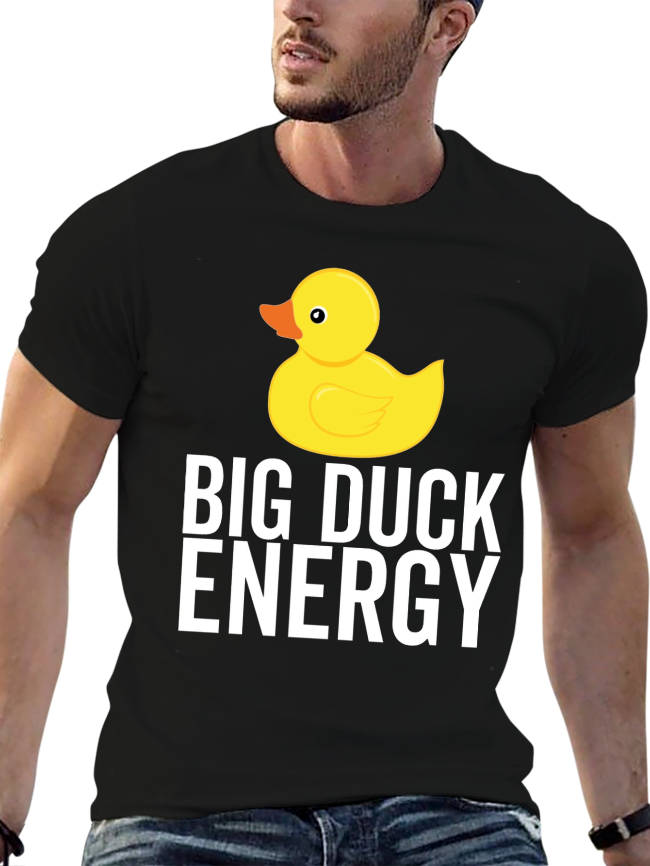 Black Big Duck Energy T-Shirt - Funny & Stylish Tee view 6