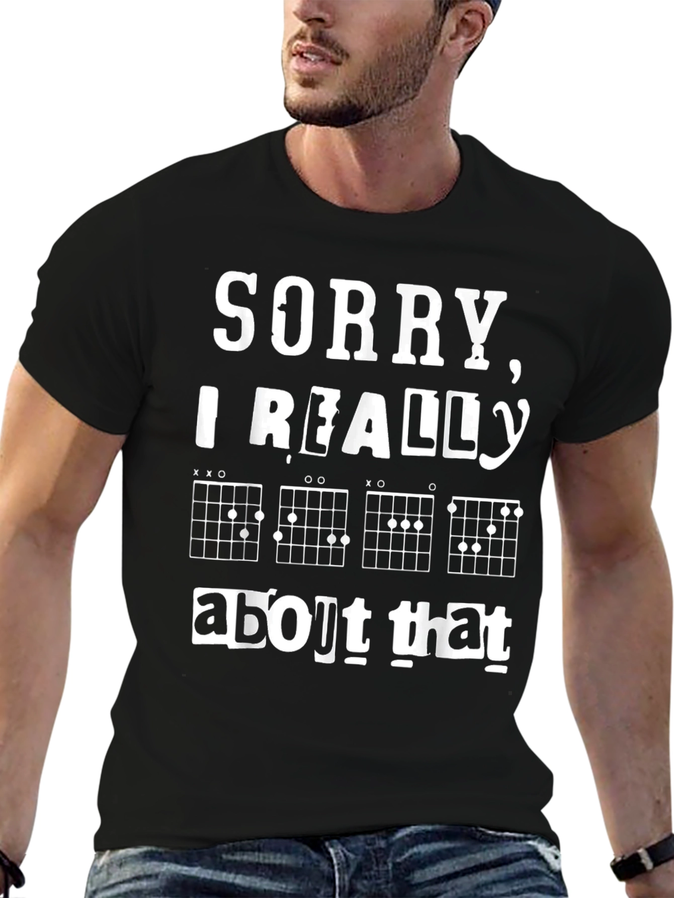 Black Sorry, I Really Chord About That T-Shirt view 6