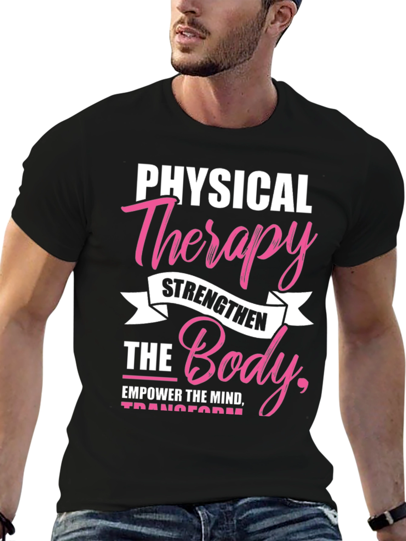 Black Physical Therapy Body & Mind Graphic Tee view 6
