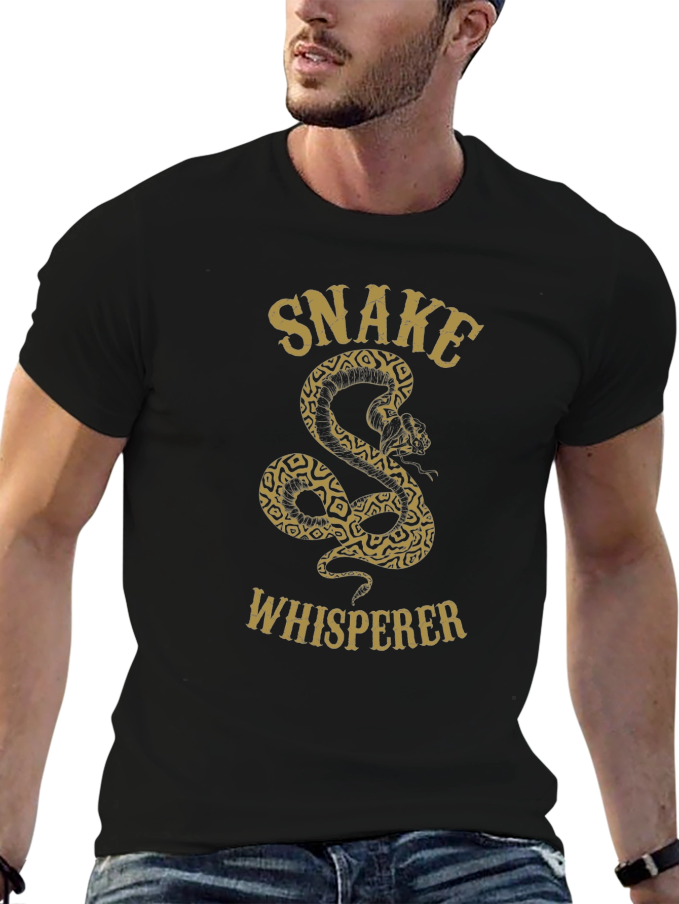 Black Snake Whisperer Graphic T-Shirt view 6