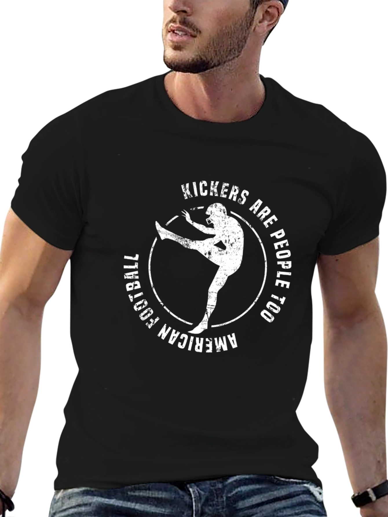 Black Kickers Are People Too T-Shirt - Football Fan Apparel view 6