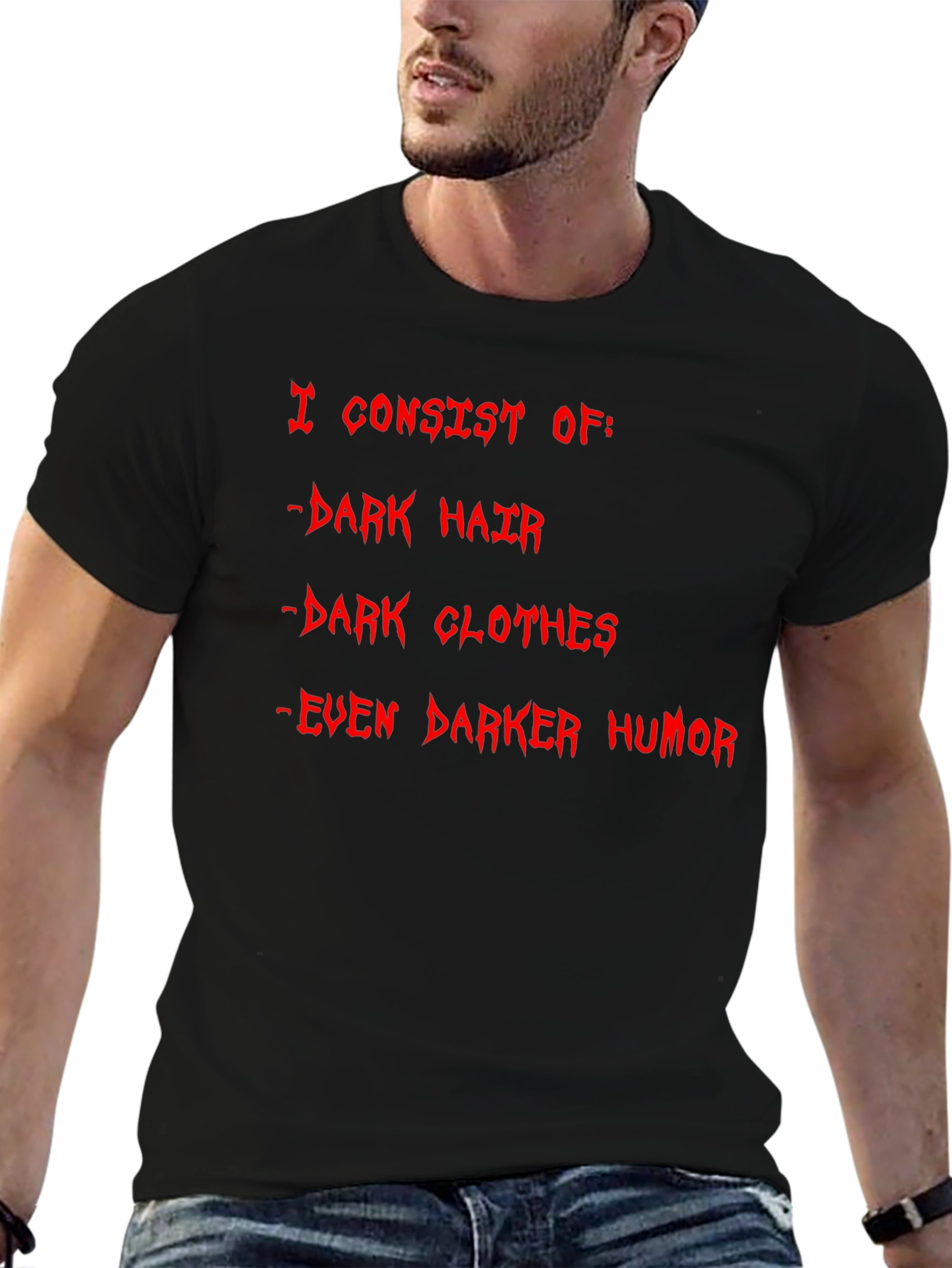Black Humorous Dark T-Shirt - I Consist Of... view 6