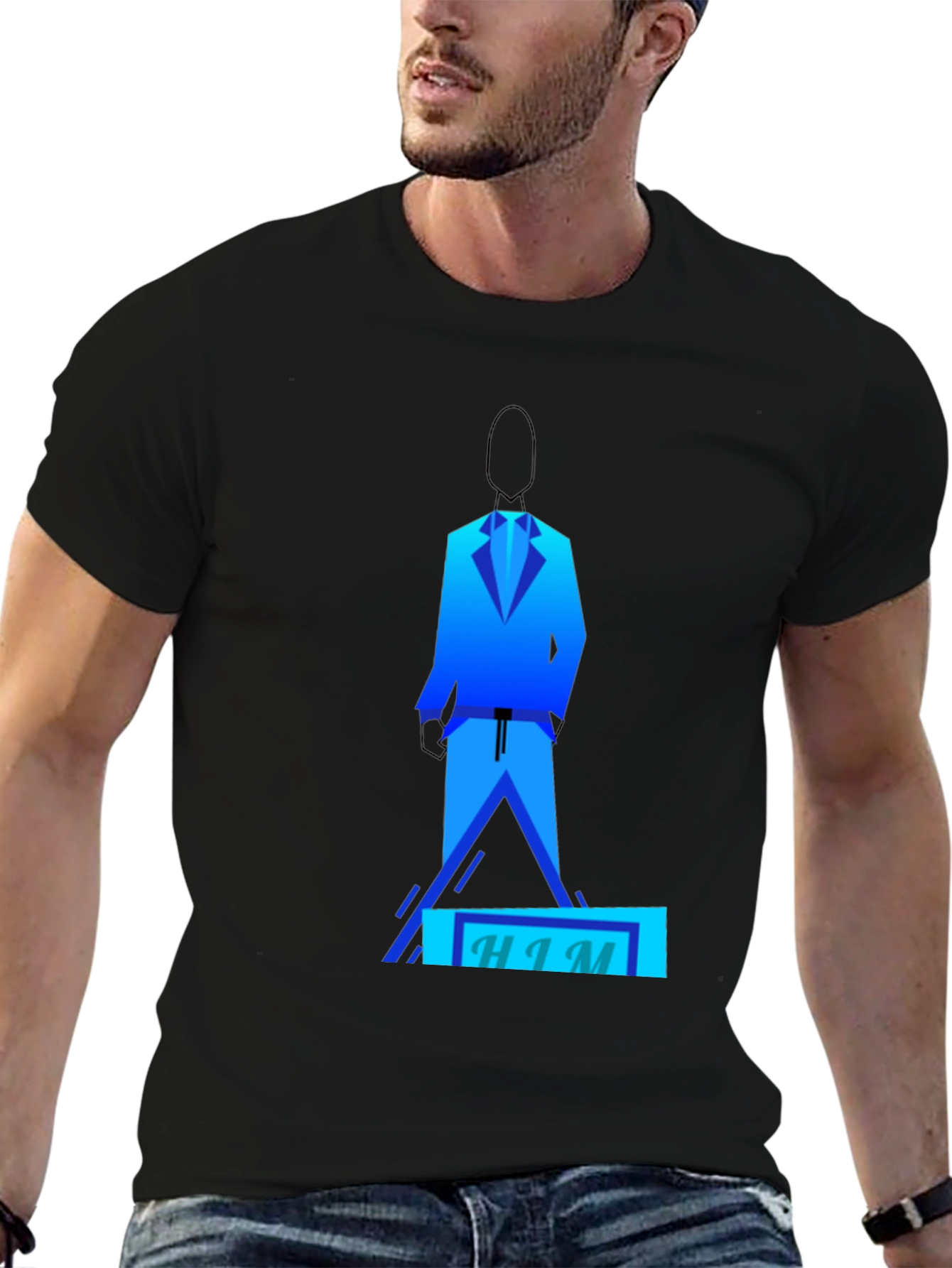 Geometric HIM Graphic Tee - Modern Design - 6