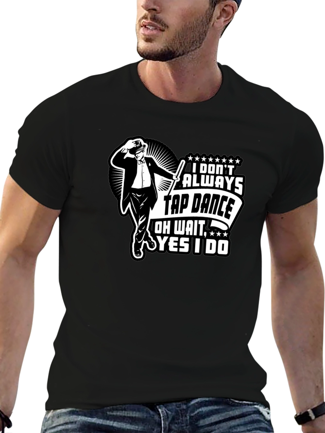 Black Tap Dance T-Shirt: Always Tap Dance view 6