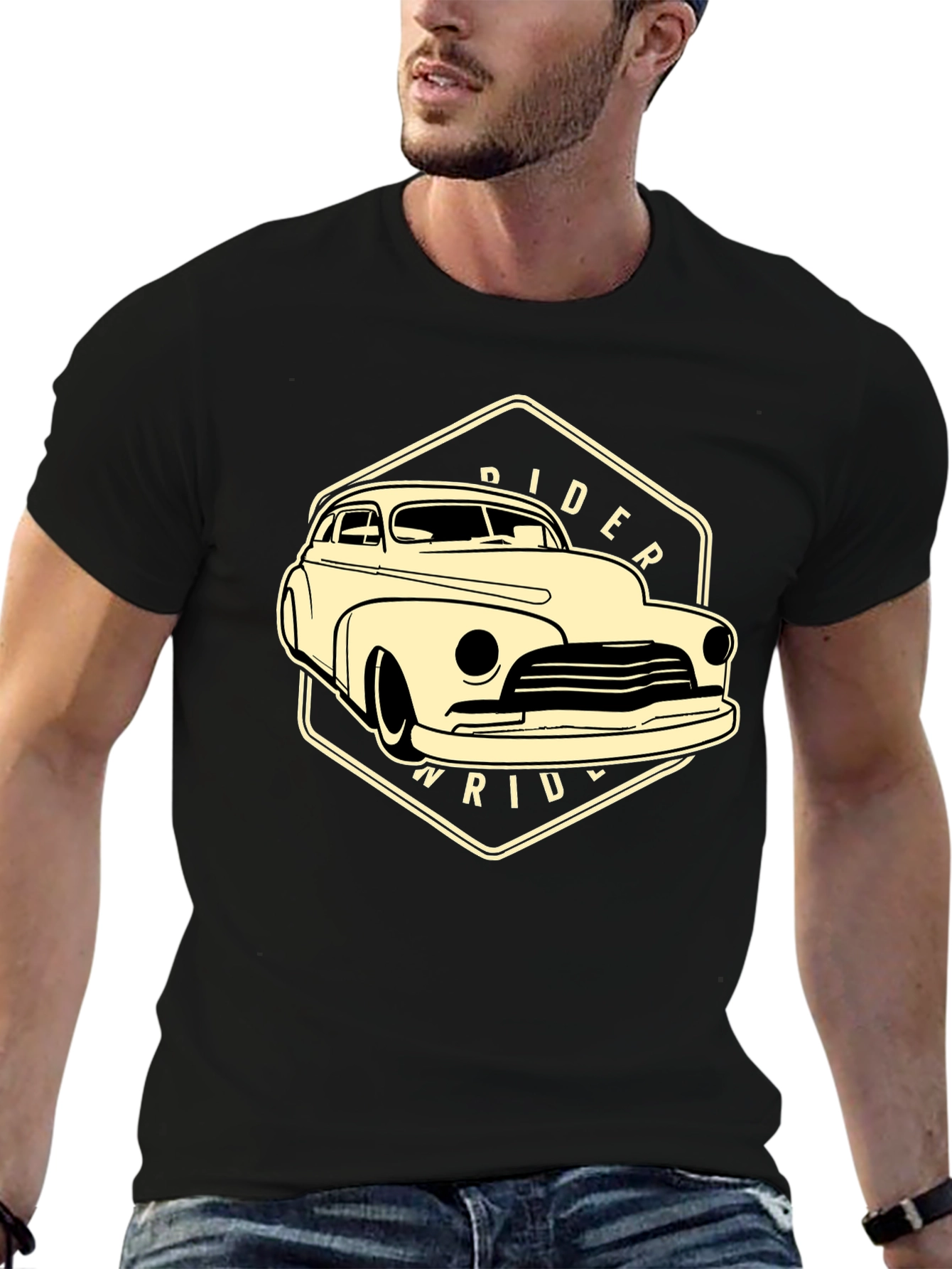Black Classic Car Rider T-Shirt - Black view 6