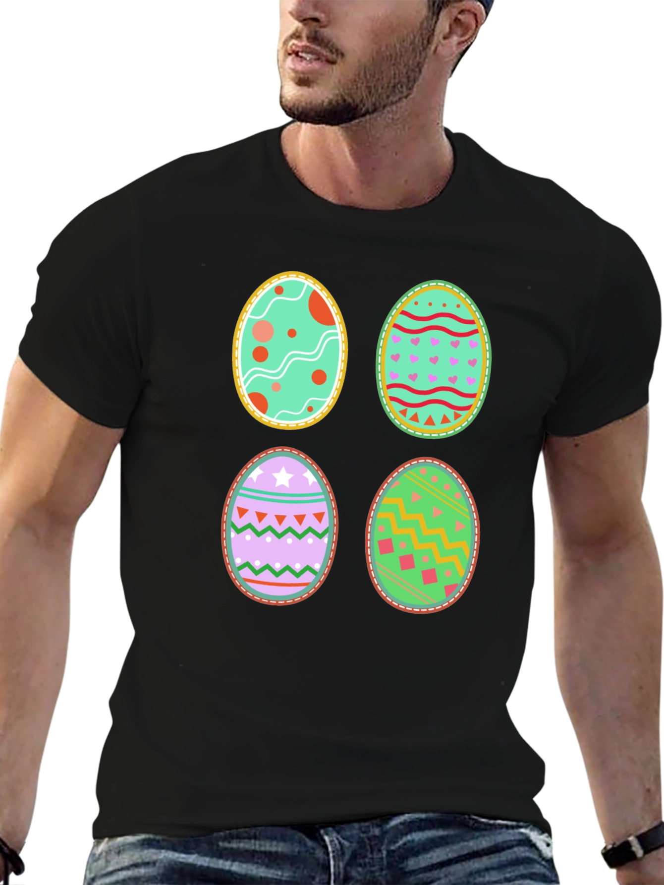 Black Easter Eggs Graphic Tee view 6