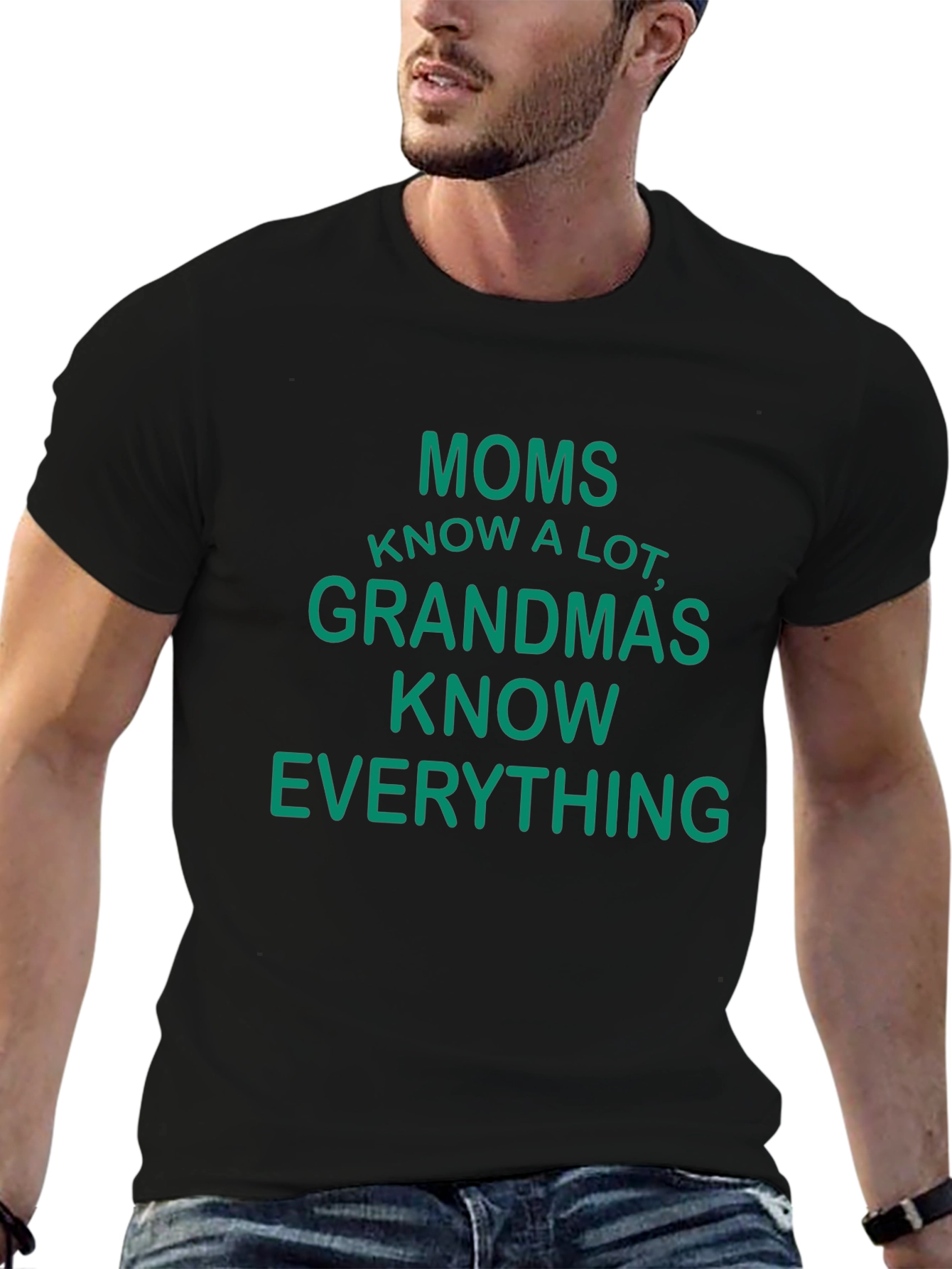 Black Moms Know A Lot Funny Graphic T-Shirt view 6