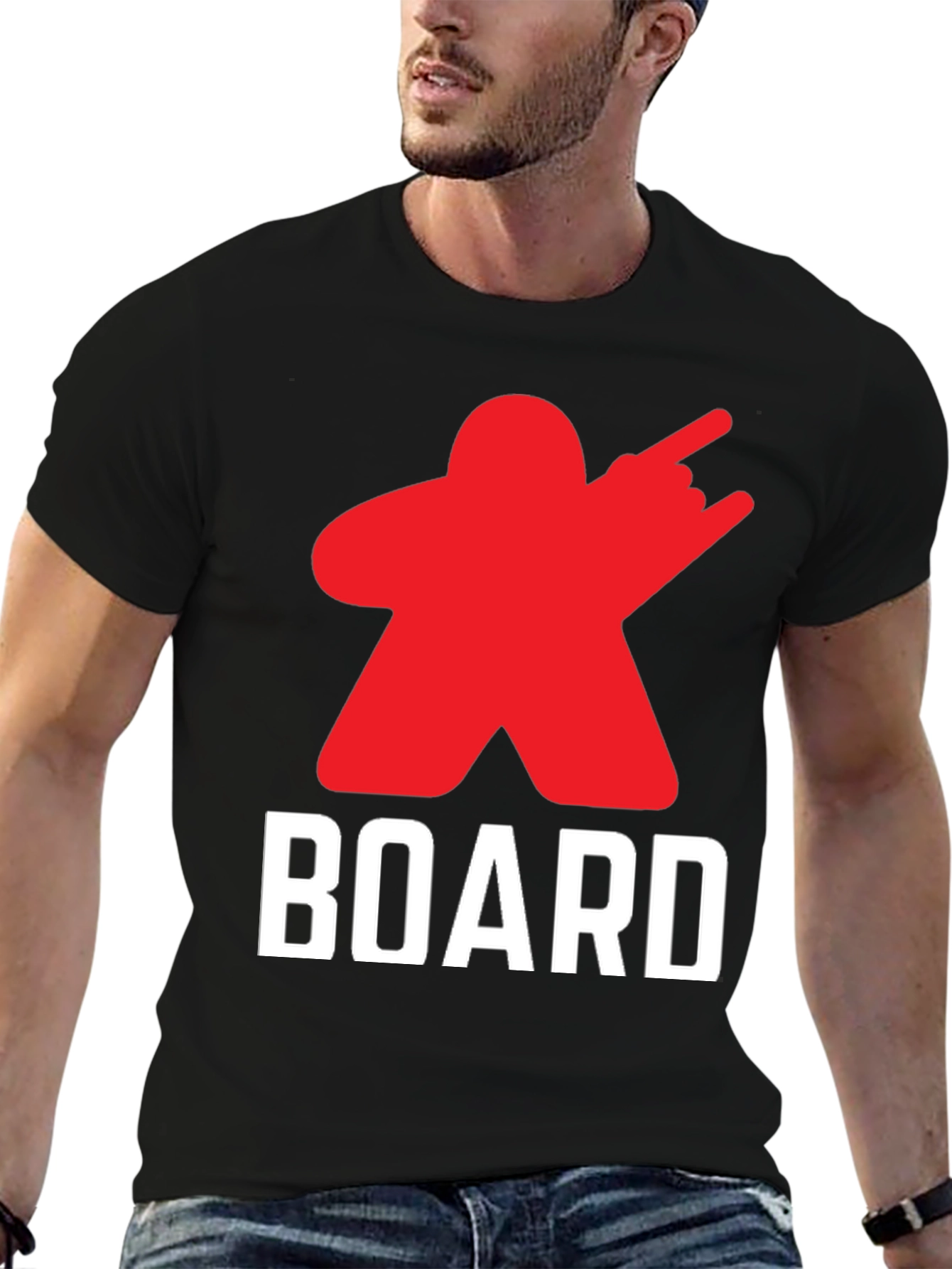 Black Board Game Geek T-Shirt - Rock On! view 6
