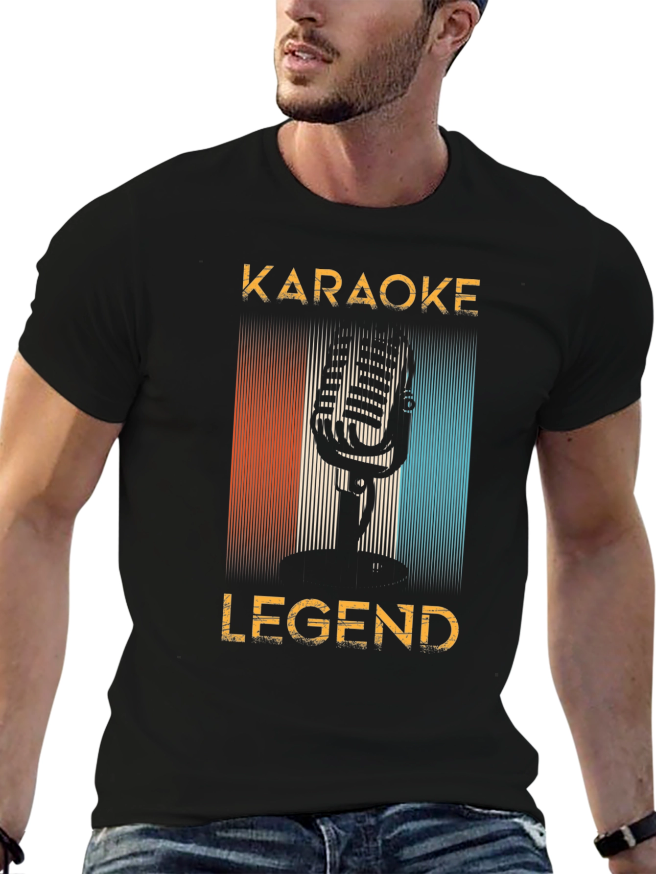 Black Karaoke Legend Graphic Tee view 6