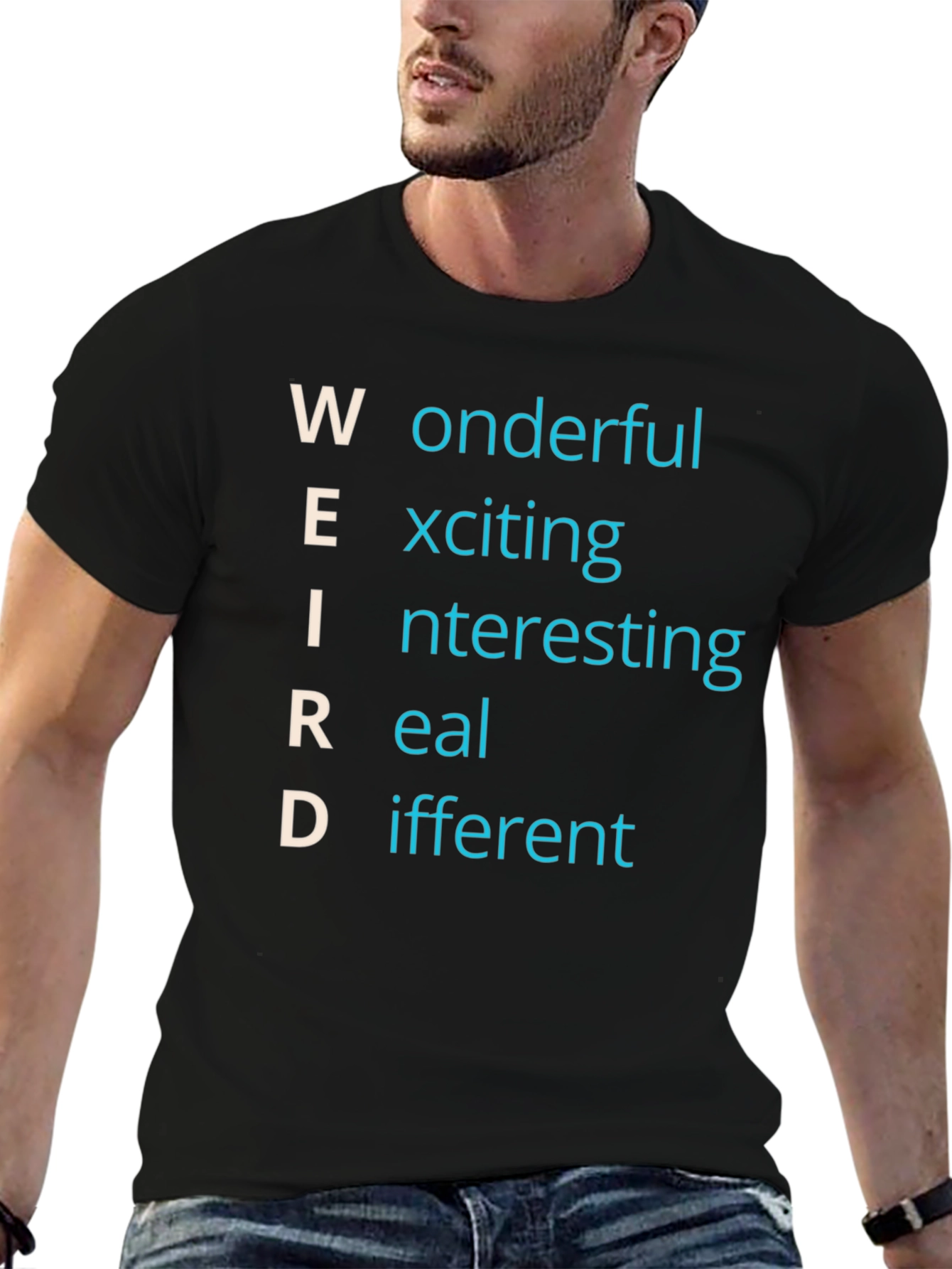 Black Weird Definition T-Shirt - Wonderful Exciting Apparel view 6