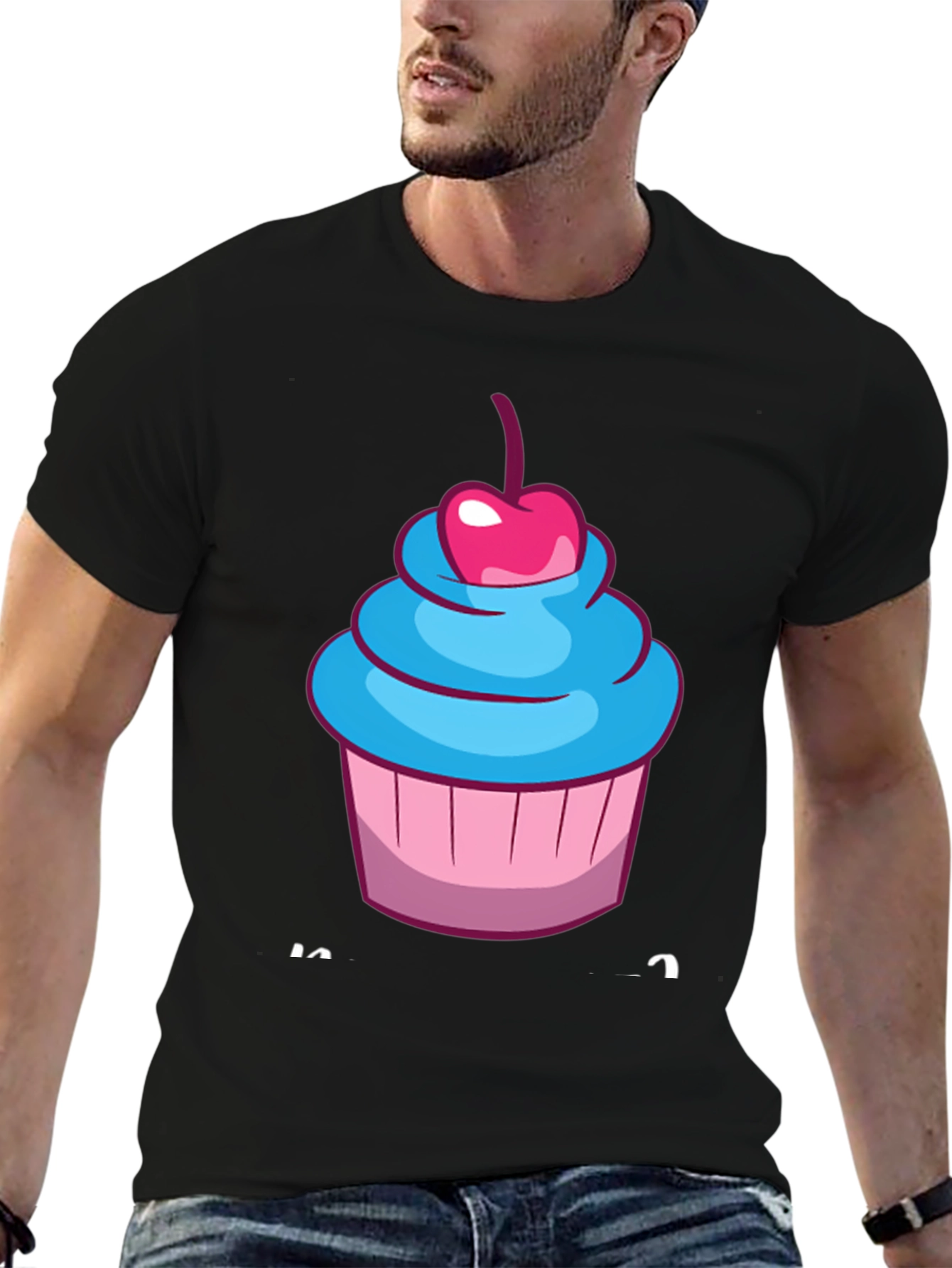 Black Cupcake Graphic T-Shirt - Sweet Tooth Fashion view 6