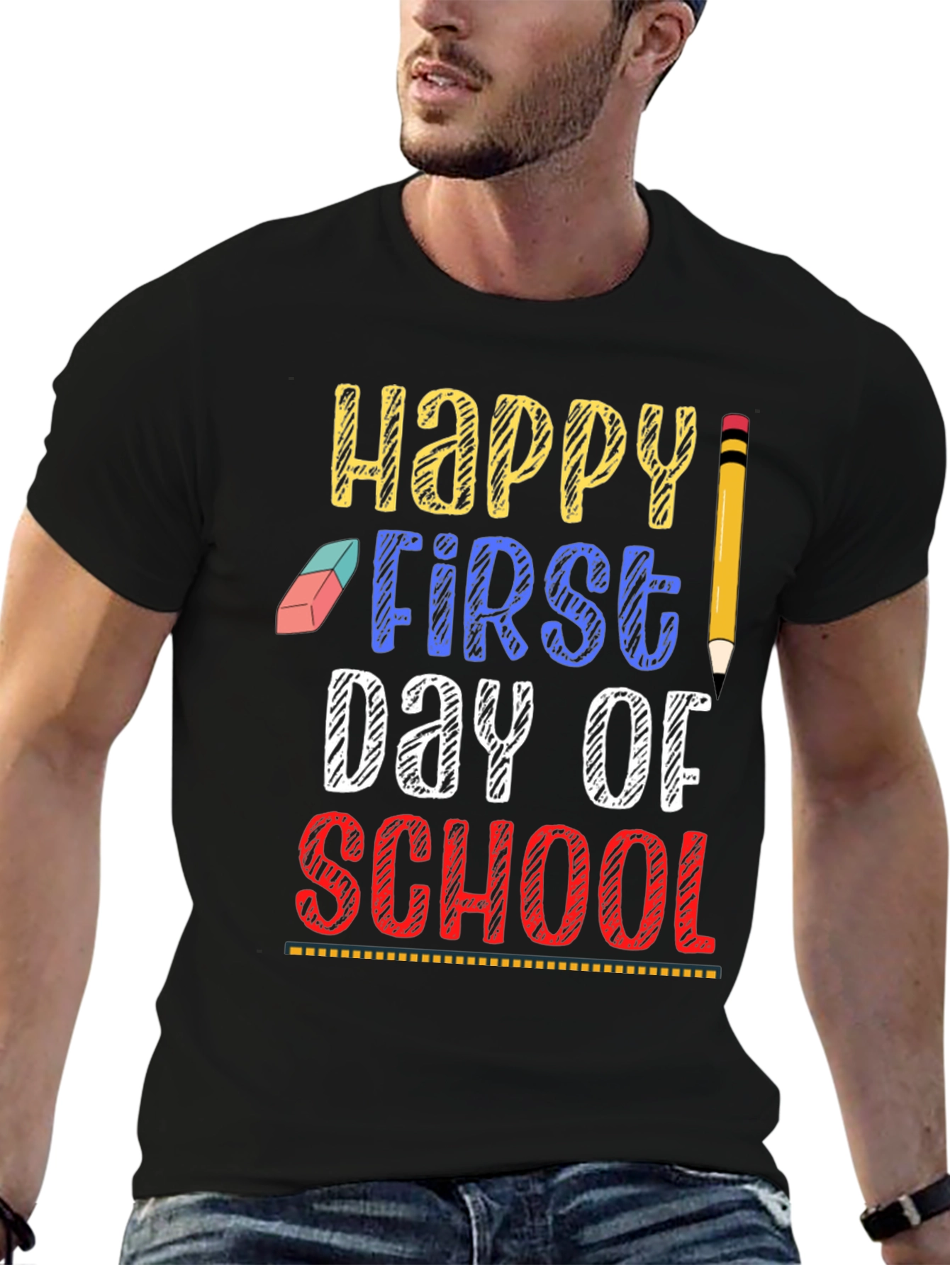 Happy First Day of School Graphic Tee - 6