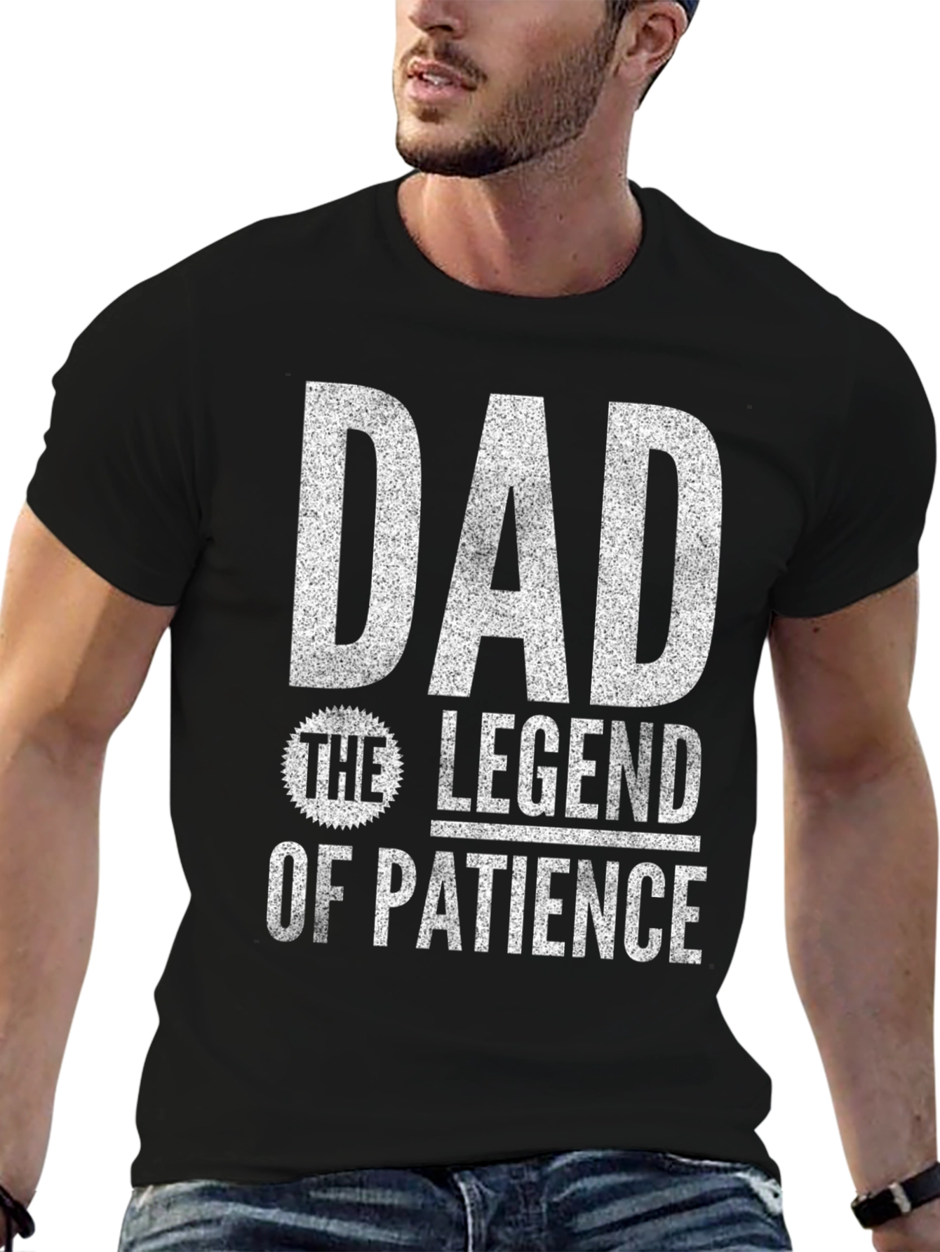 Black Dad Legend of Patience Graphic T-Shirt view 6