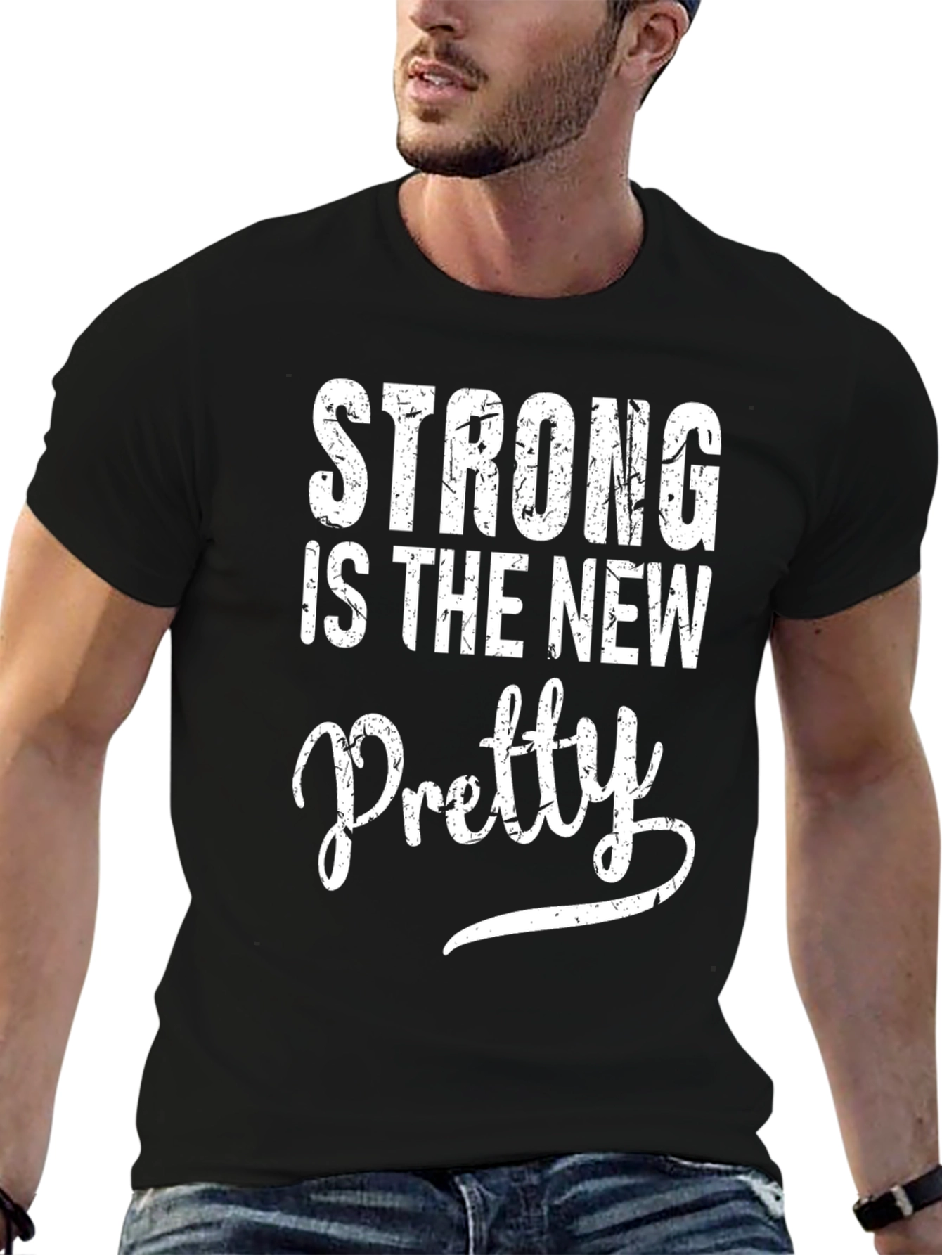 Black Strong Is The New Pretty Black Graphic T-Shirt view 6