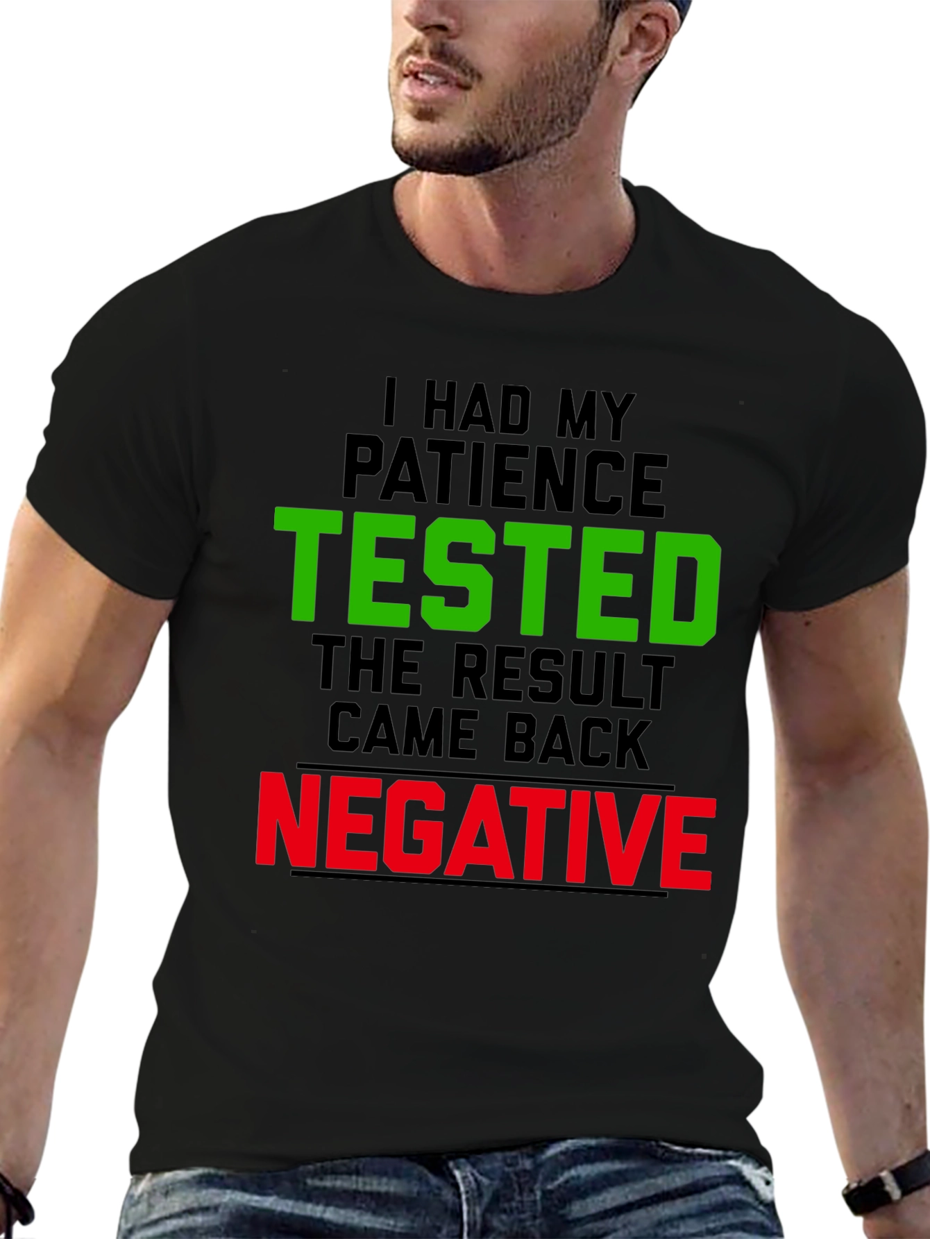 Black Patience Tested Funny Graphic Tee view 6