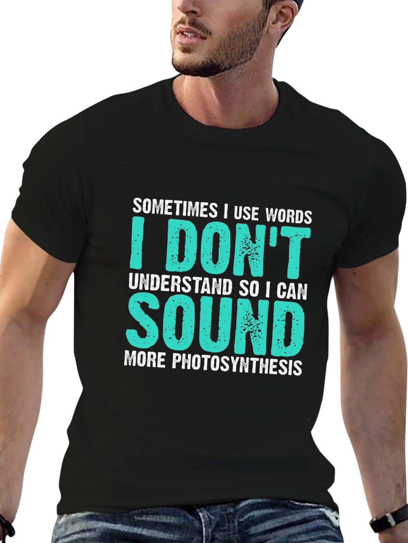 Black Funny Photosynthesis T-Shirt view 6