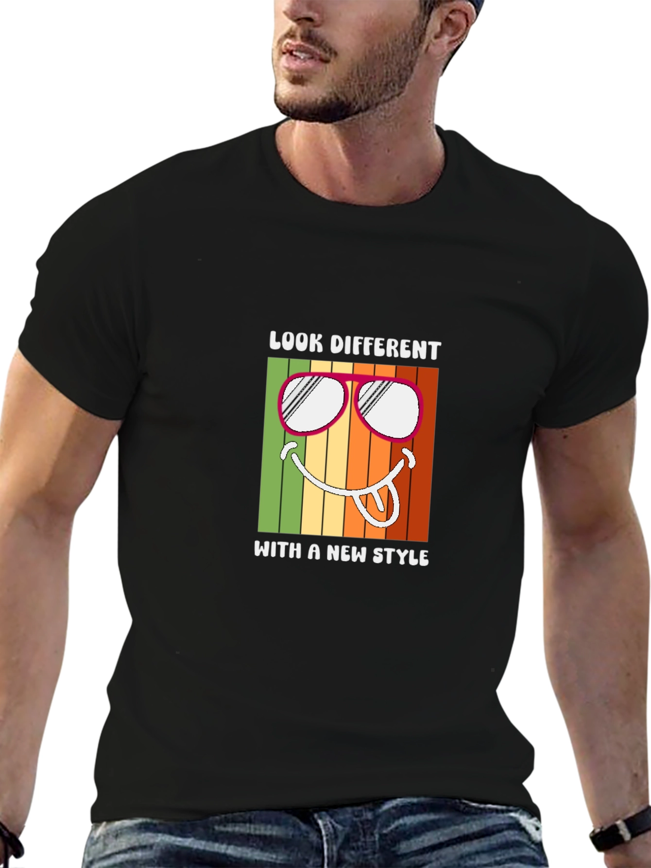 Black Look Different Tee - Stylish Graphic T-Shirt view 6