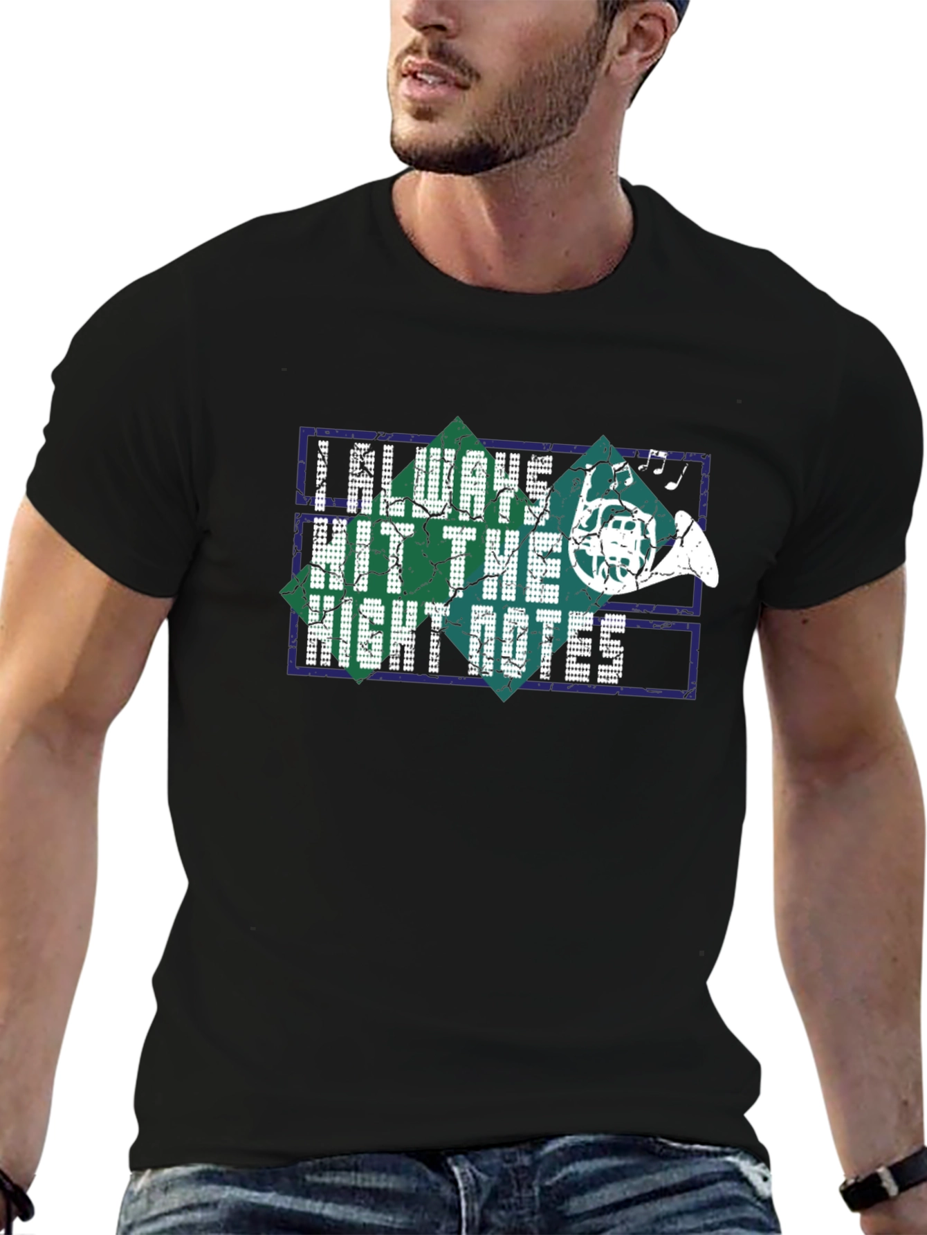 Black Music Lover T-Shirt: I Always Hit the Right Notes view 6