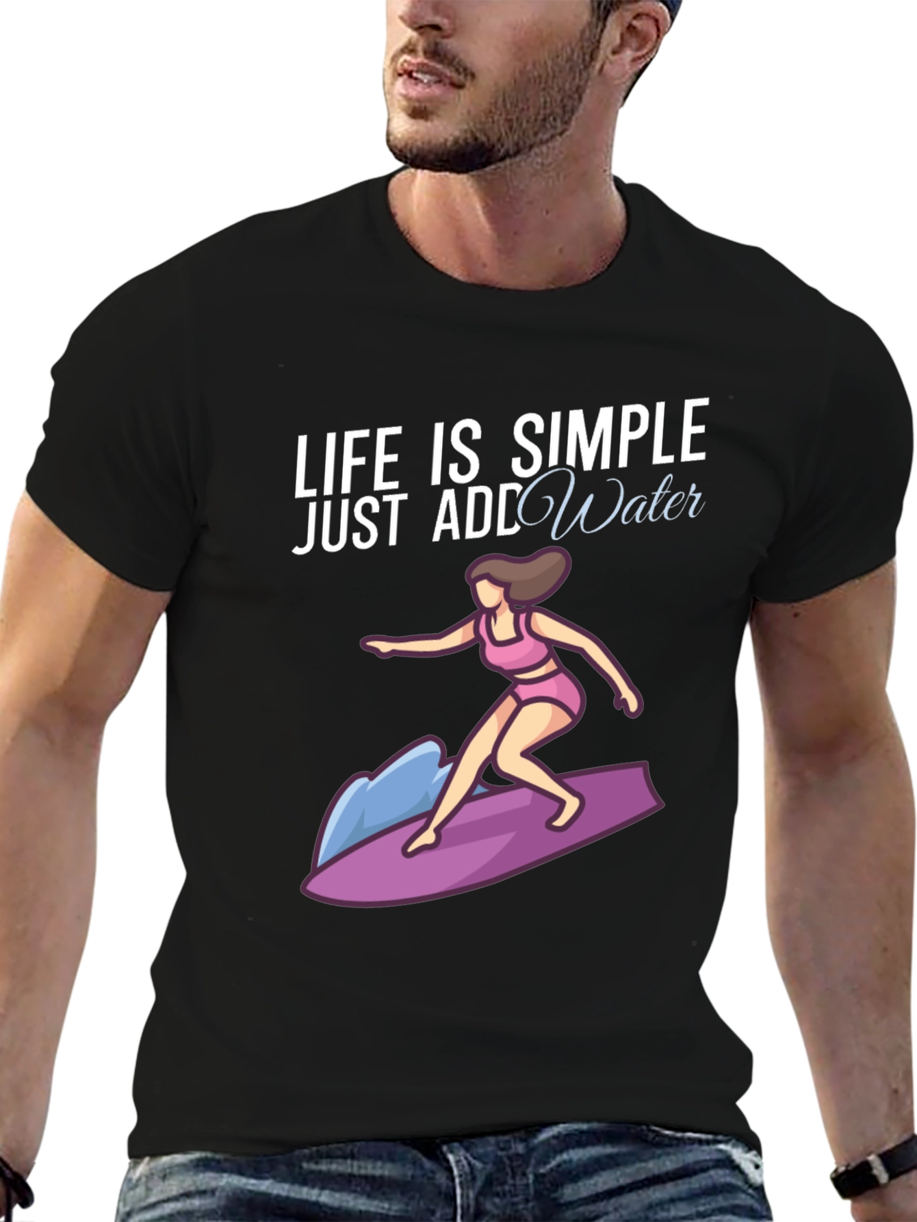 Black Life is Simple, Just Add Water T-Shirt view 6