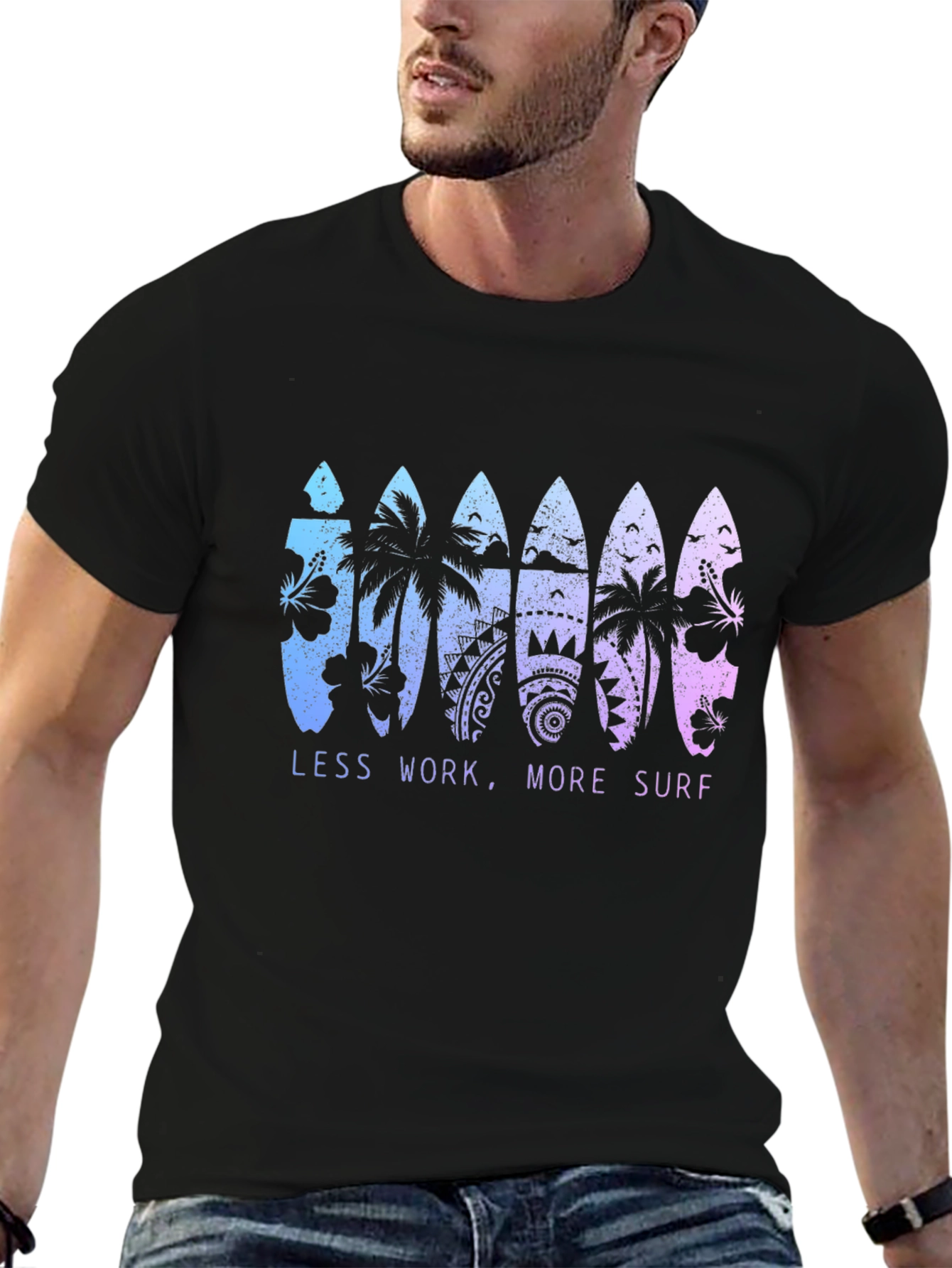 Less Work More Surf T-Shirt - 6