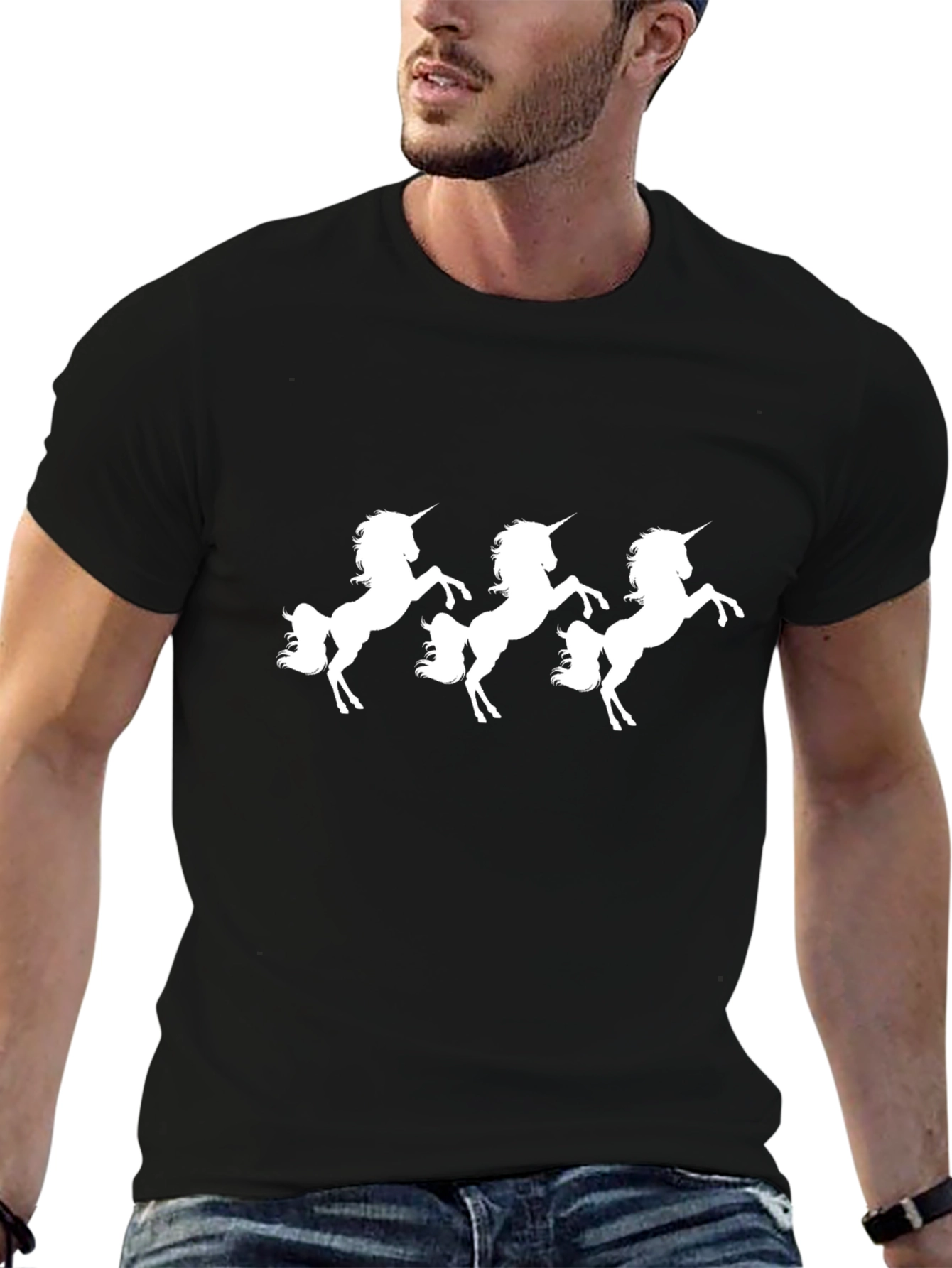 Black Unicorn Graphic Tee - Black view 6