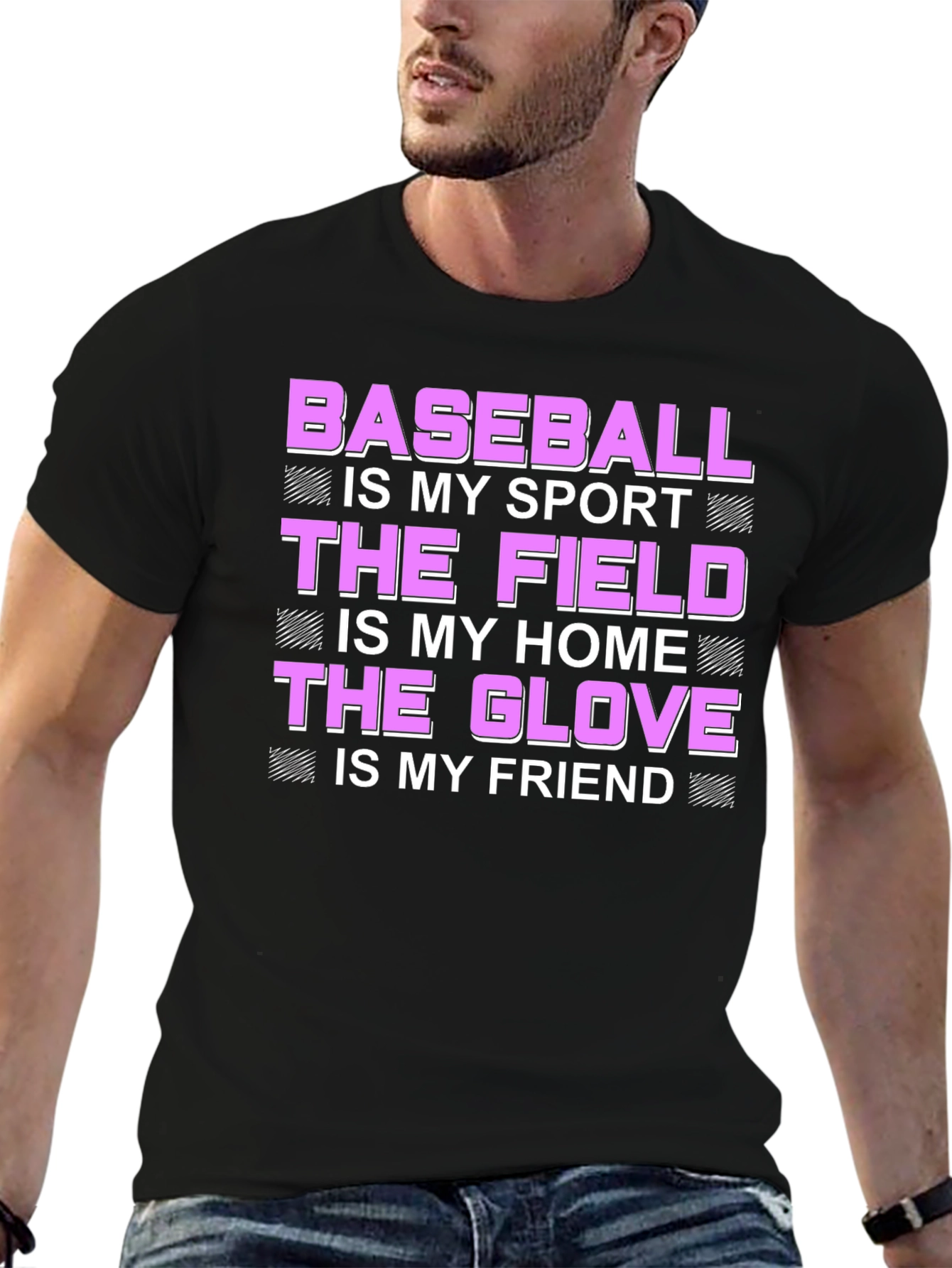 Black Baseball is My Sport T-Shirt view 6
