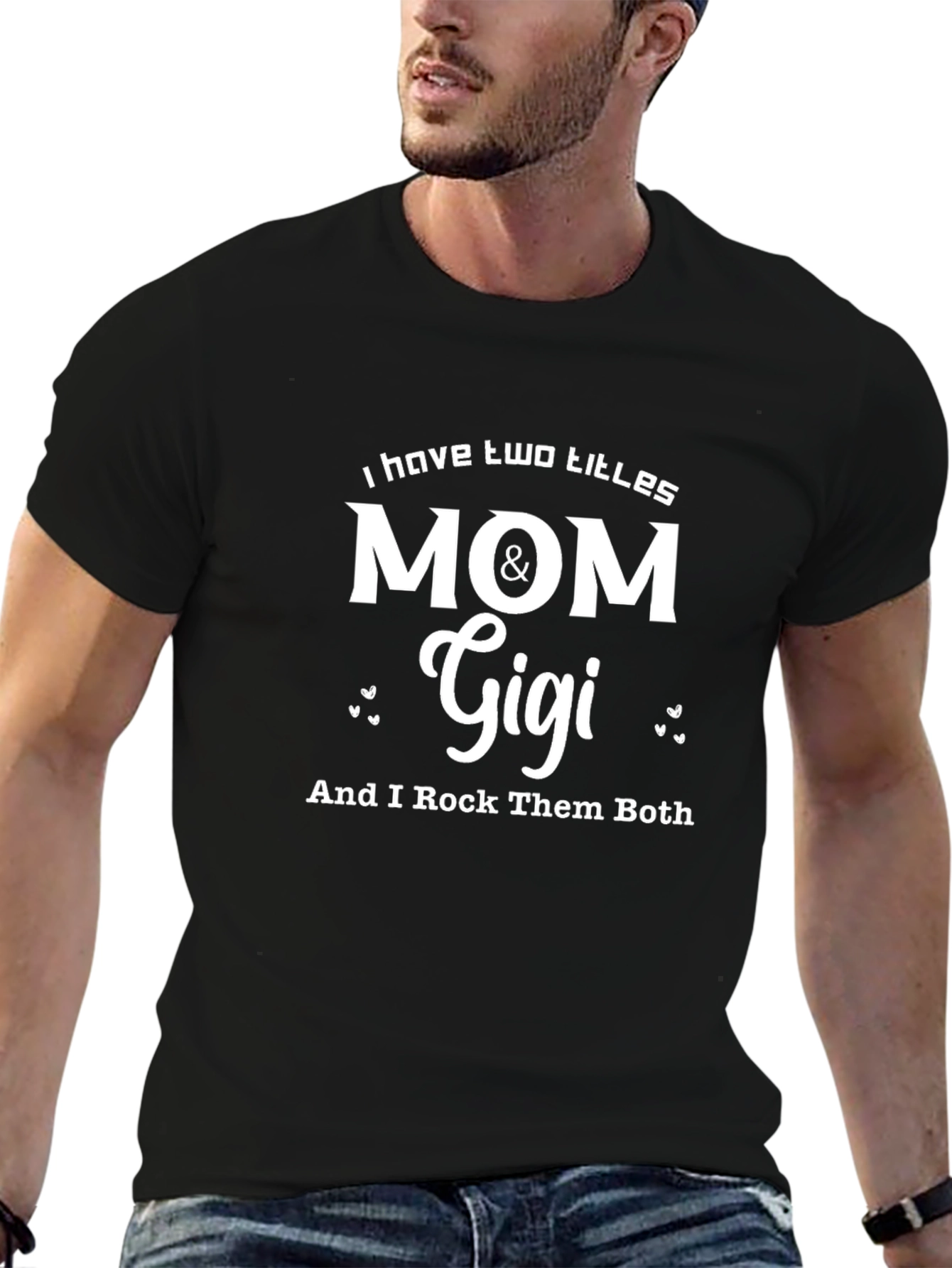 Black Mom & Gigi T-Shirt - I Rock Them Both! view 6