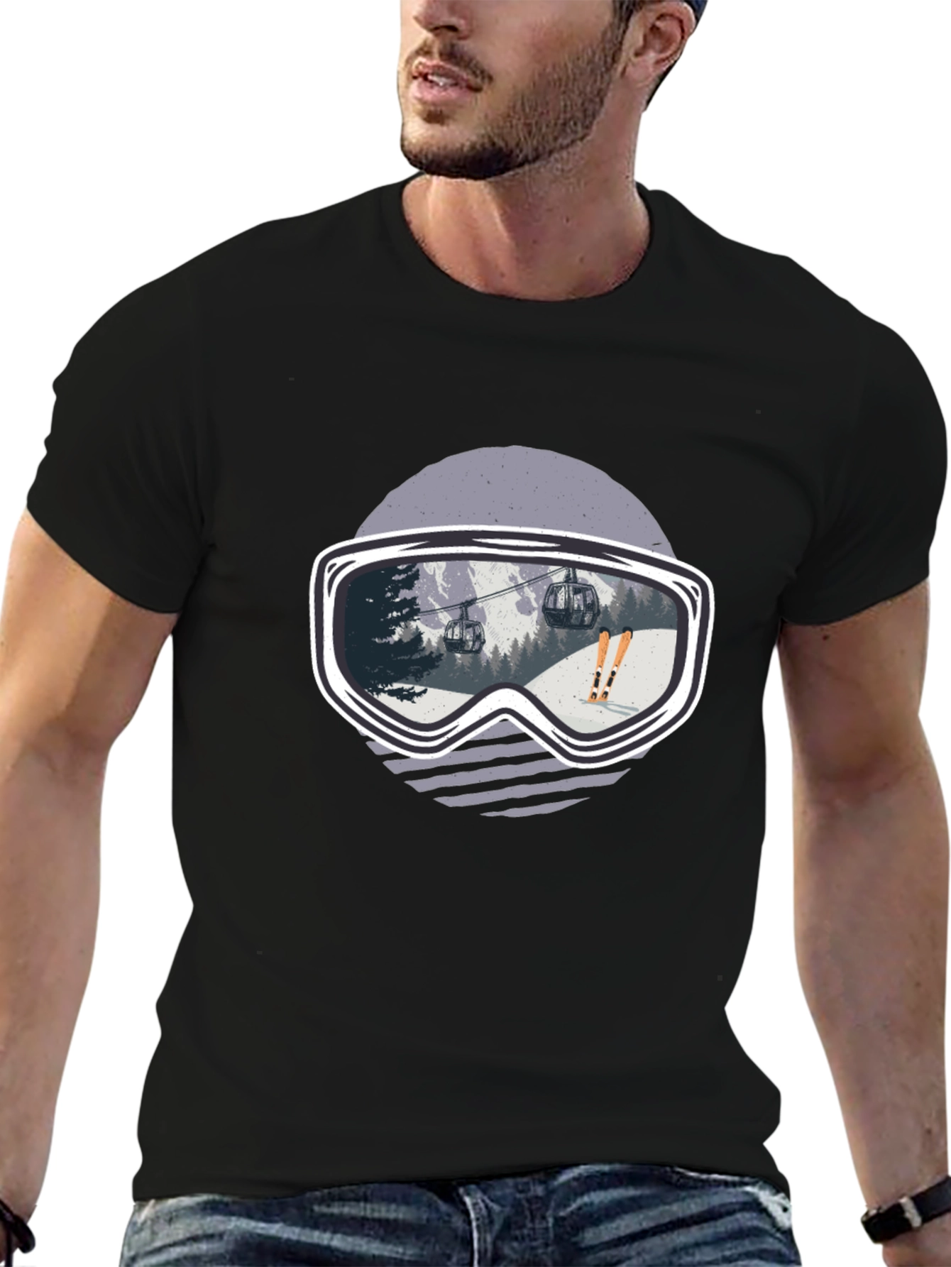 Ski Goggles Graphic Tee - Black - 6