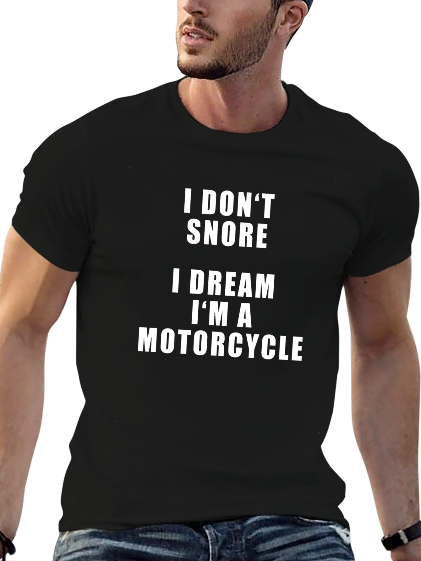 Black Motorcycle Dream T-Shirt | Funny Biker Tee view 6