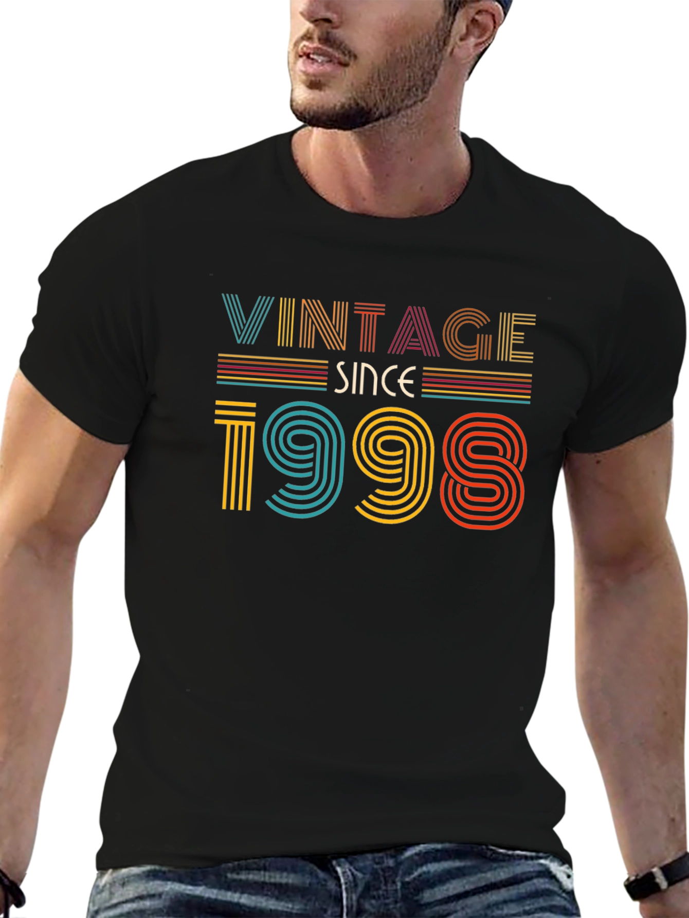 Black Vintage Since 1998 Graphic Tee view 6