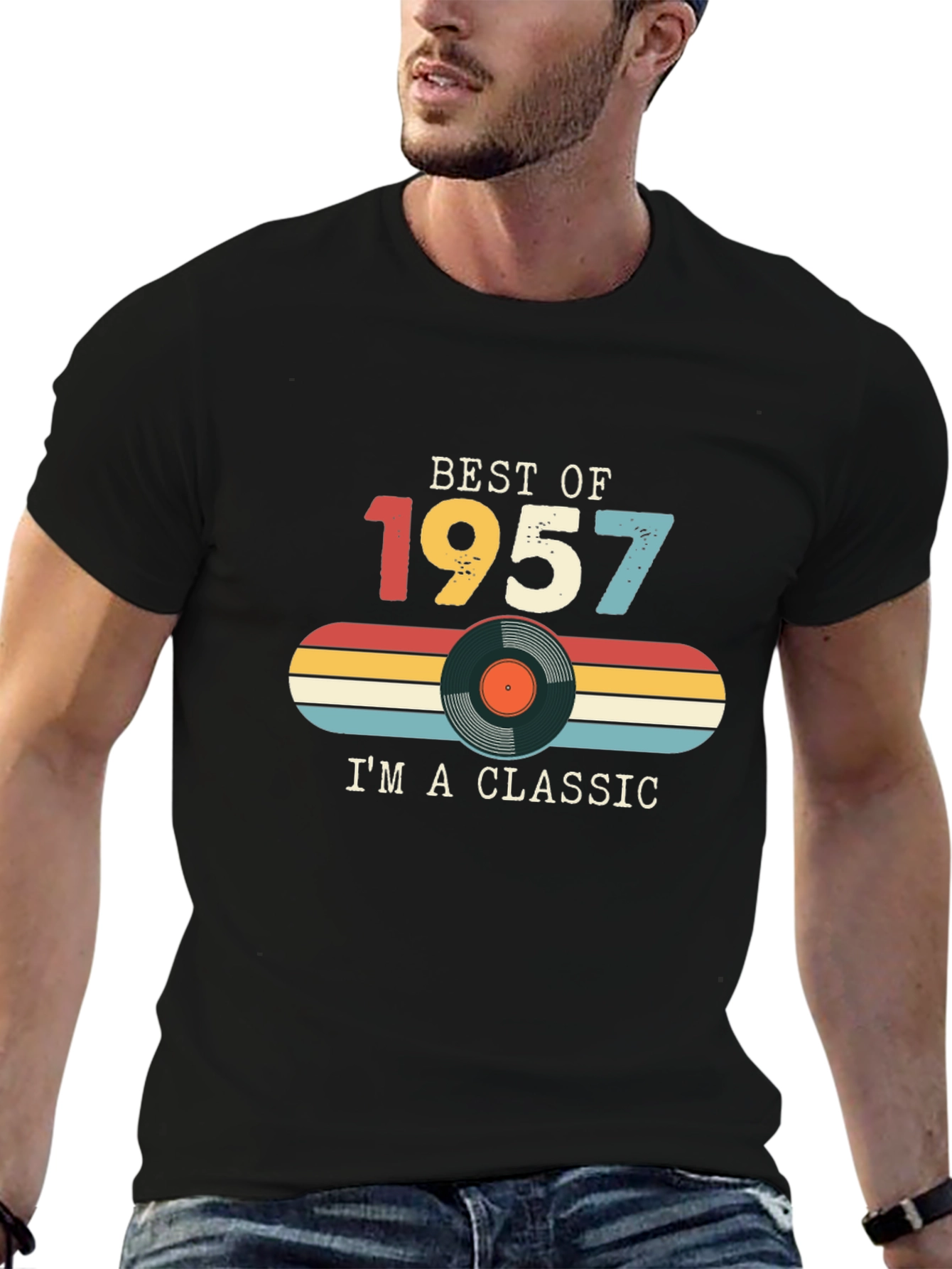 Black Best of 1957 Classic T-Shirt view 6