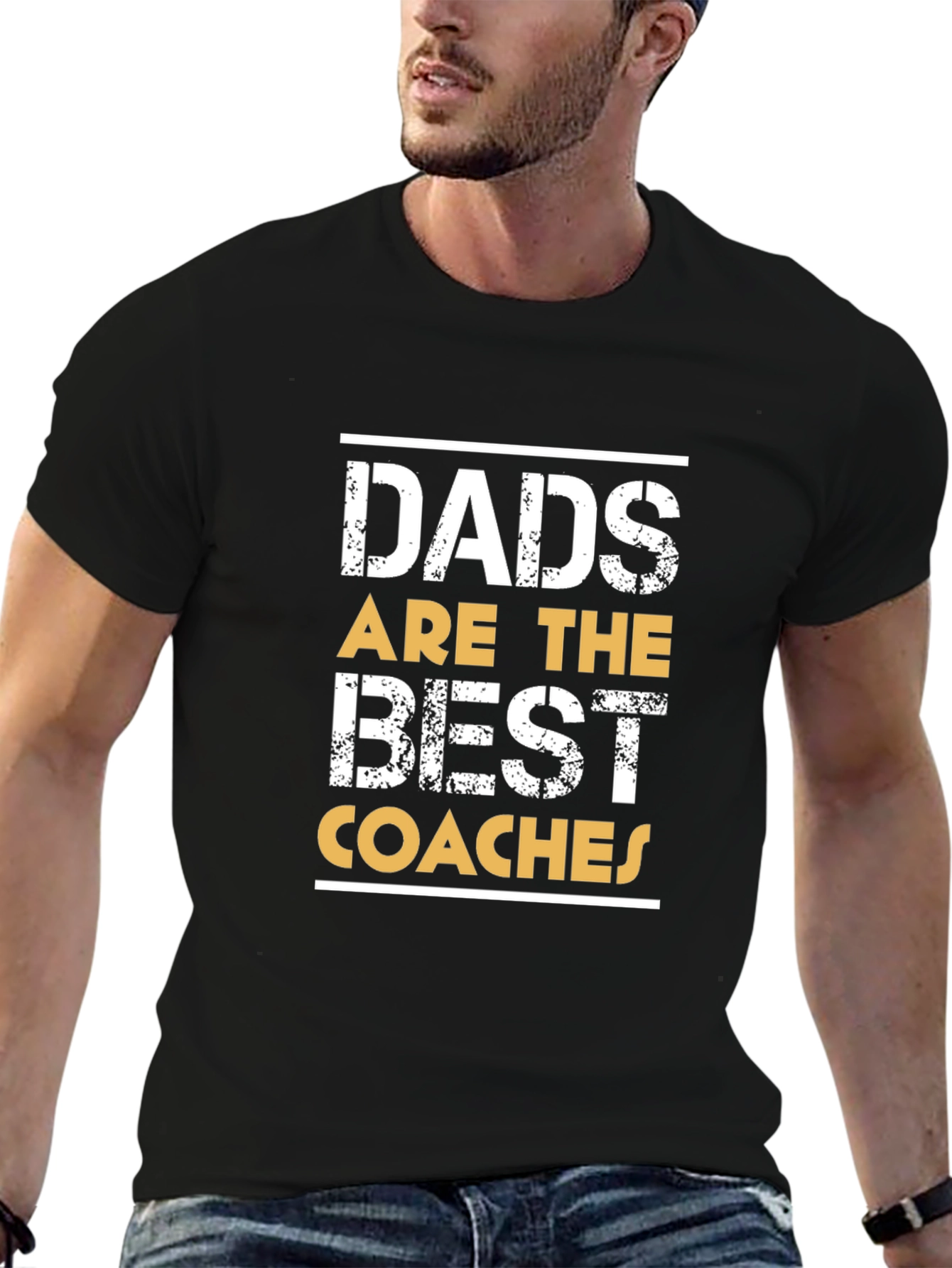 Black Dads Are The Best Coaches - Graphic T-Shirt view 6