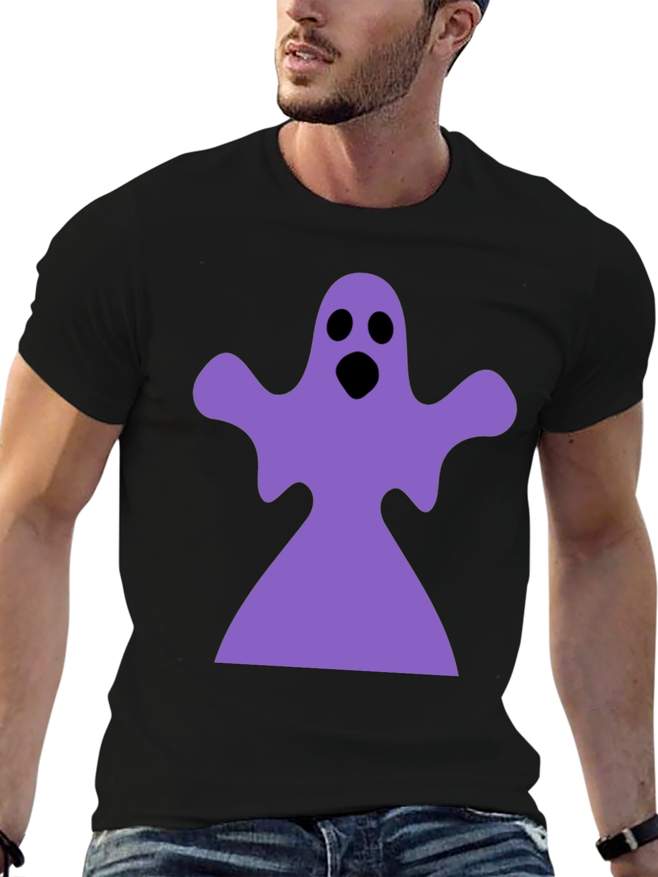 Black Ghost Graphic Black T-Shirt view 6