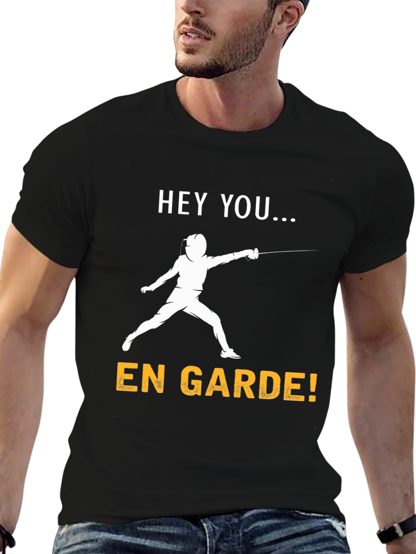 Black En Garde Fencing T-Shirt view 6