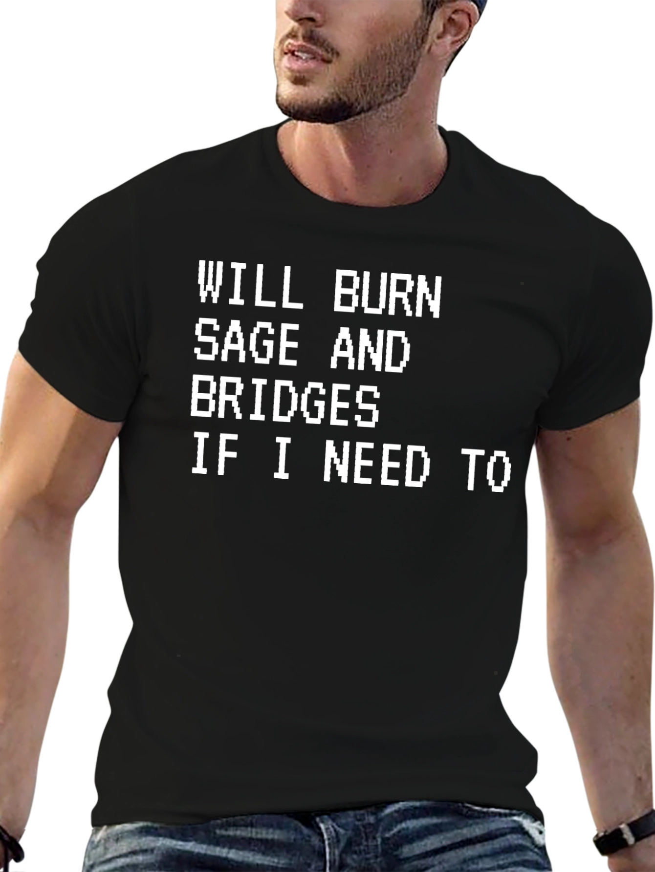 Black Will Burn Sage and Bridges T-Shirt view 6