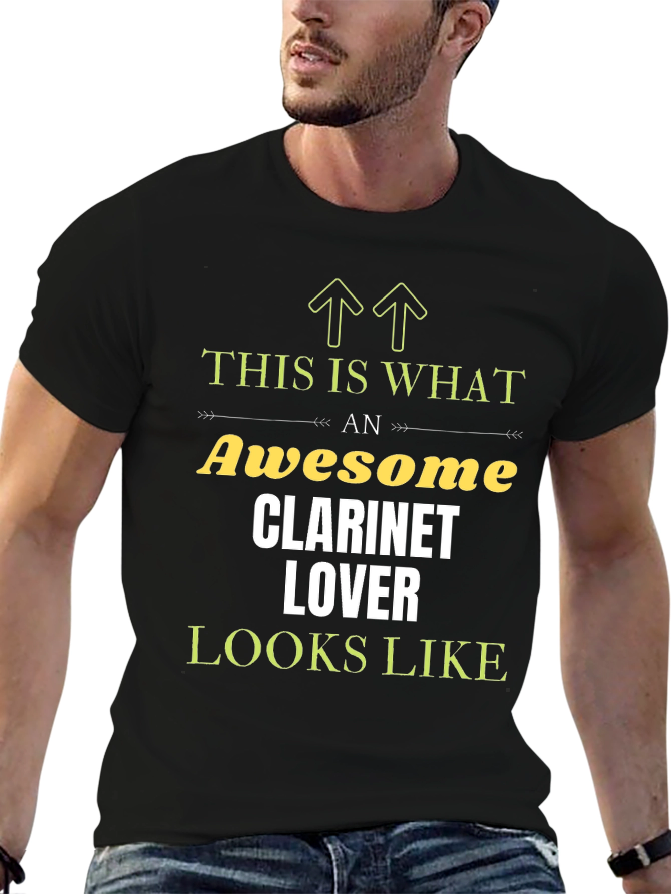 Black Awesome Clarinet Lover T-Shirt view 6