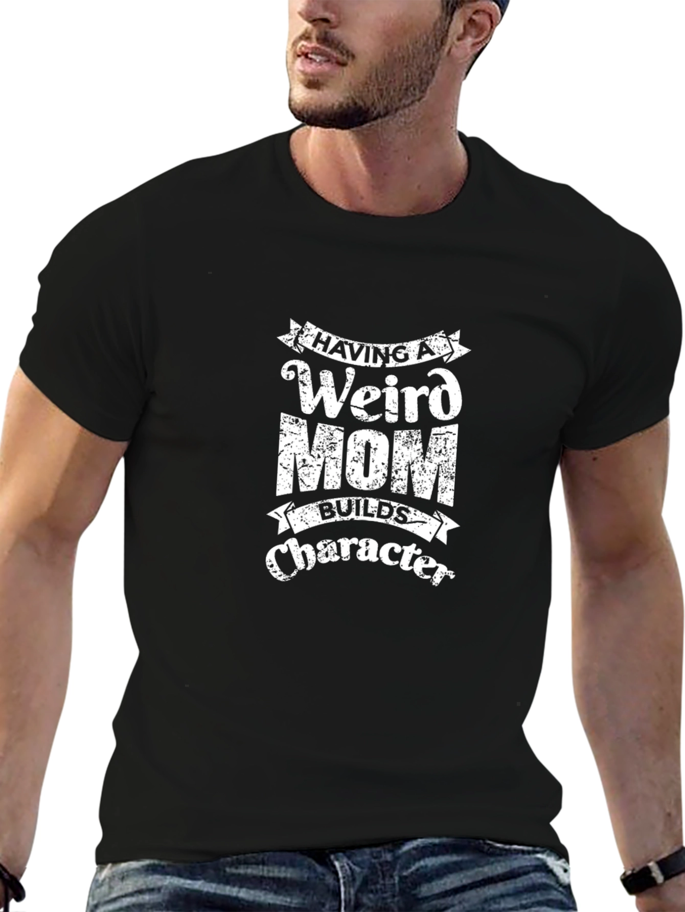 Weird Mom Character Black T-Shirt - 6