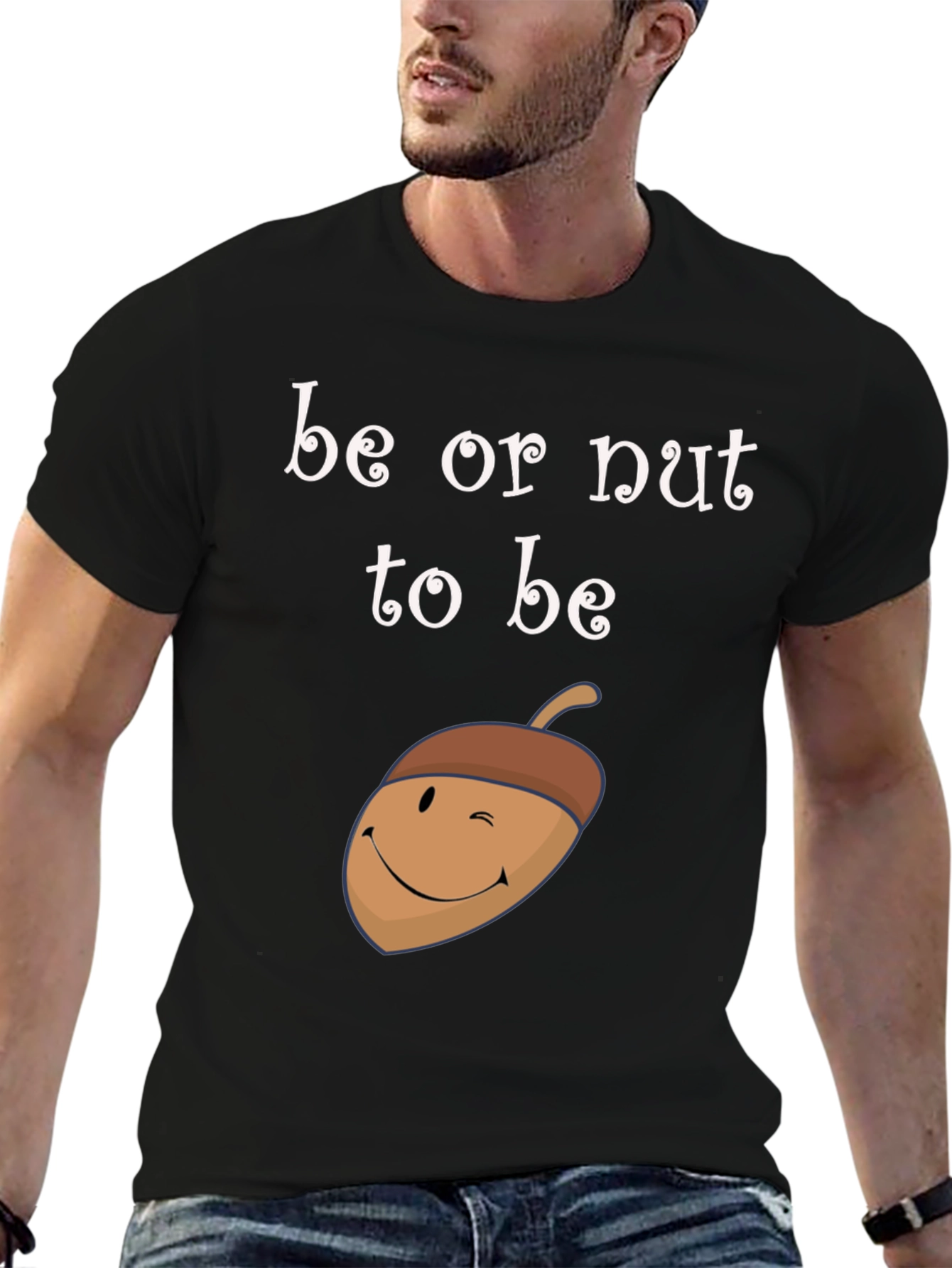 Black Be or Nut to Be Graphic Tee view 6