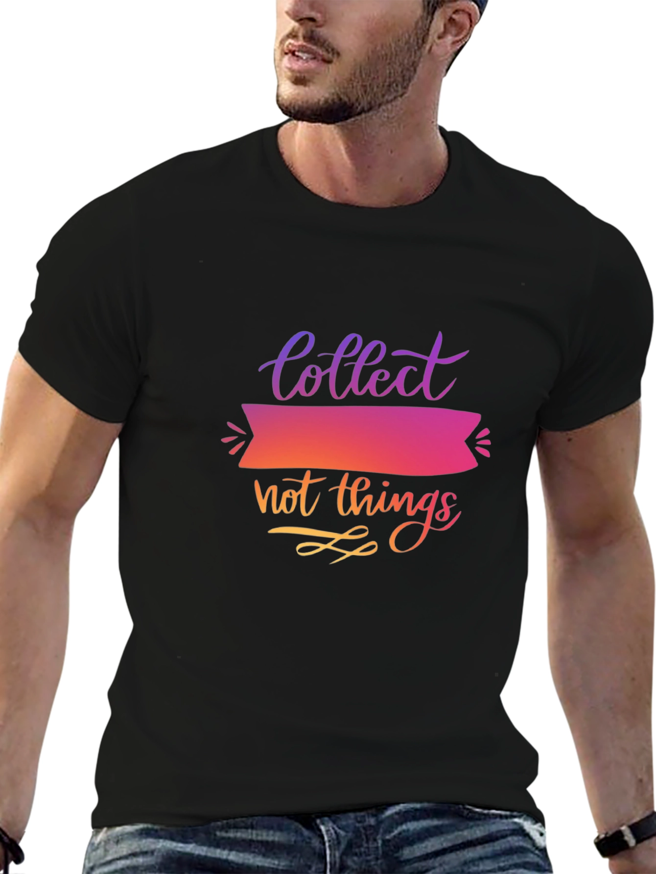 Black Collect Not Things Graphic T-Shirt view 6