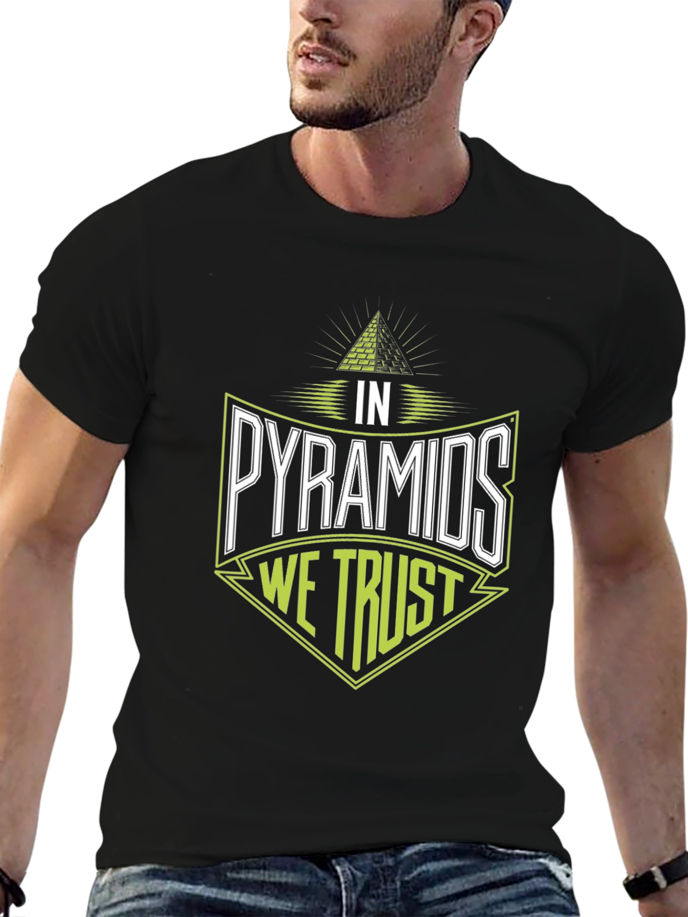 Black In Pyramids We Trust Graphic Tee view 6