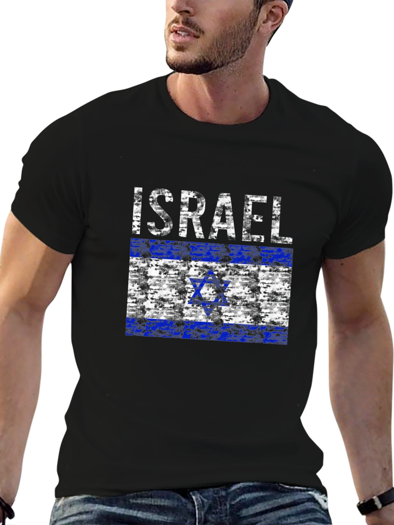 Black Israel Flag T-Shirt Patriotic Pride Tee view 6