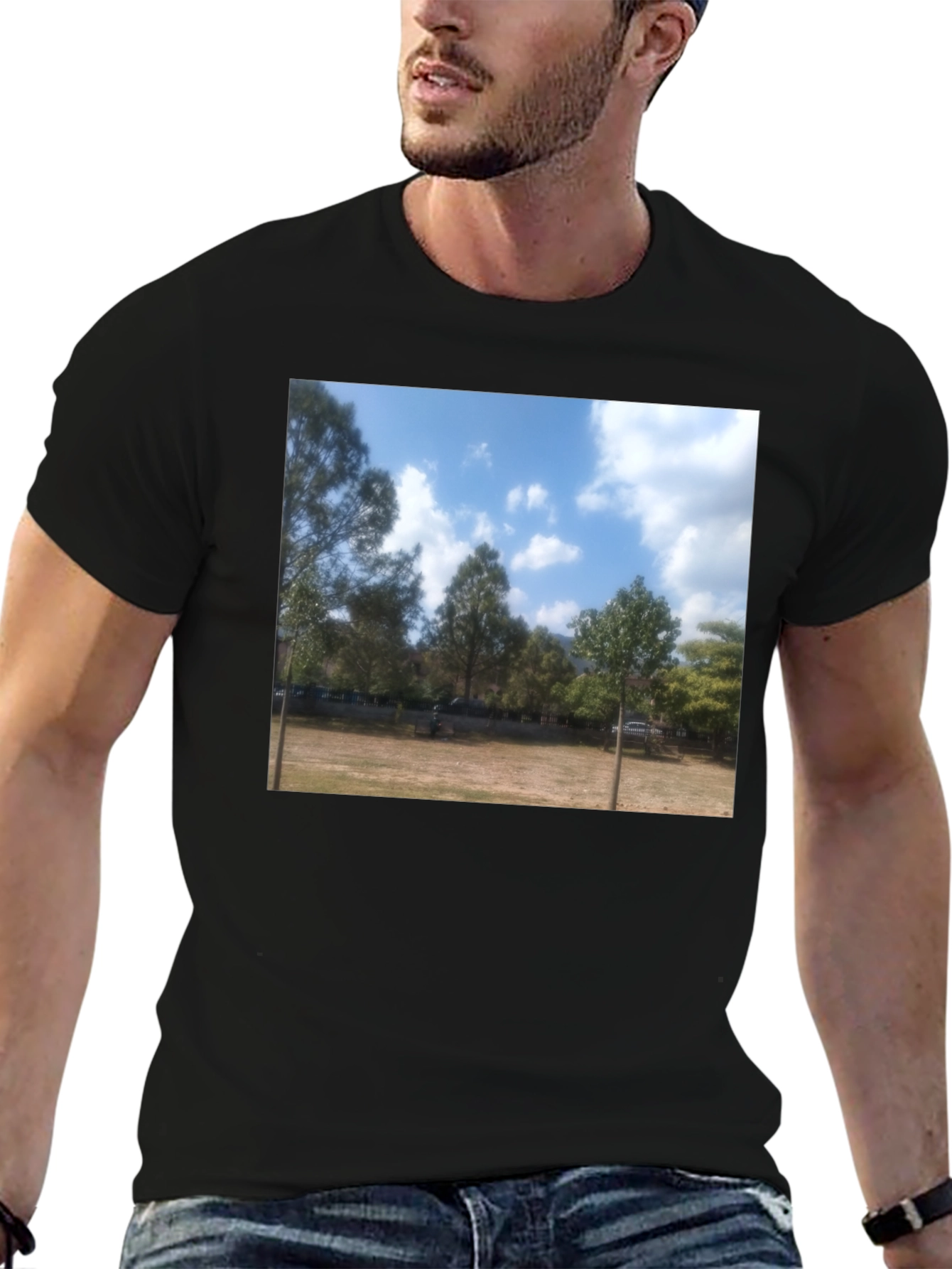 Black Nature Scene Tee view 6