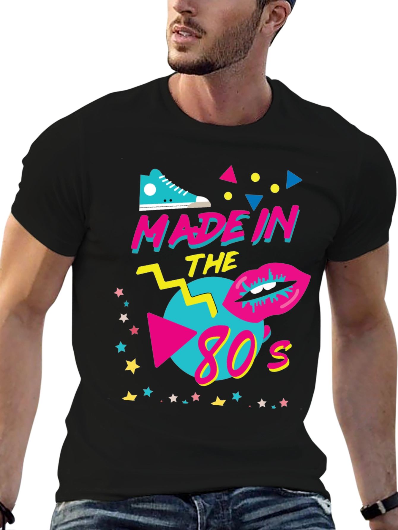 Black Made in the 80s Graphic Tee view 6