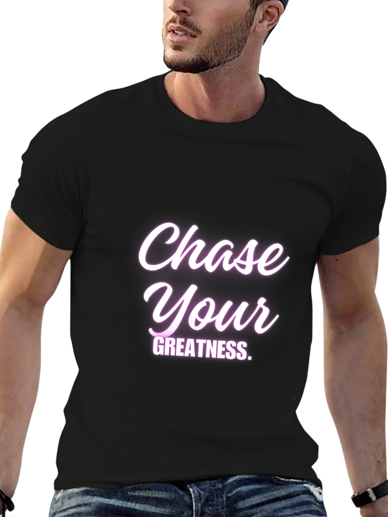Black Chase Your Greatness Graphic Tee view 6